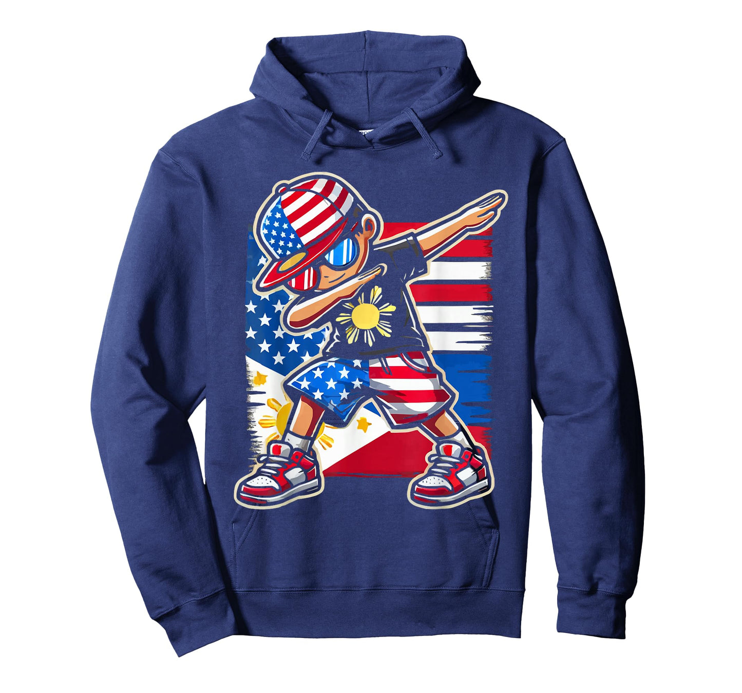 Half Filipino Half American USA Flag Philippines America T-Shirt