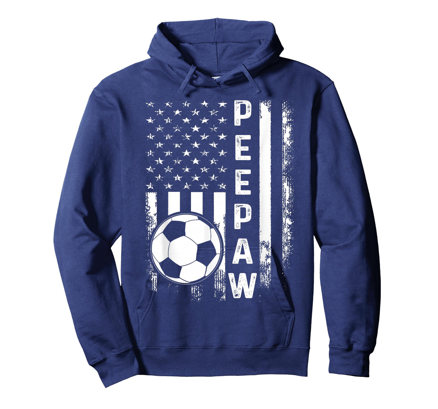 Soccer Peepaw American Flag Vintage Christmas Xmas T-Shirt for Women Kids Men