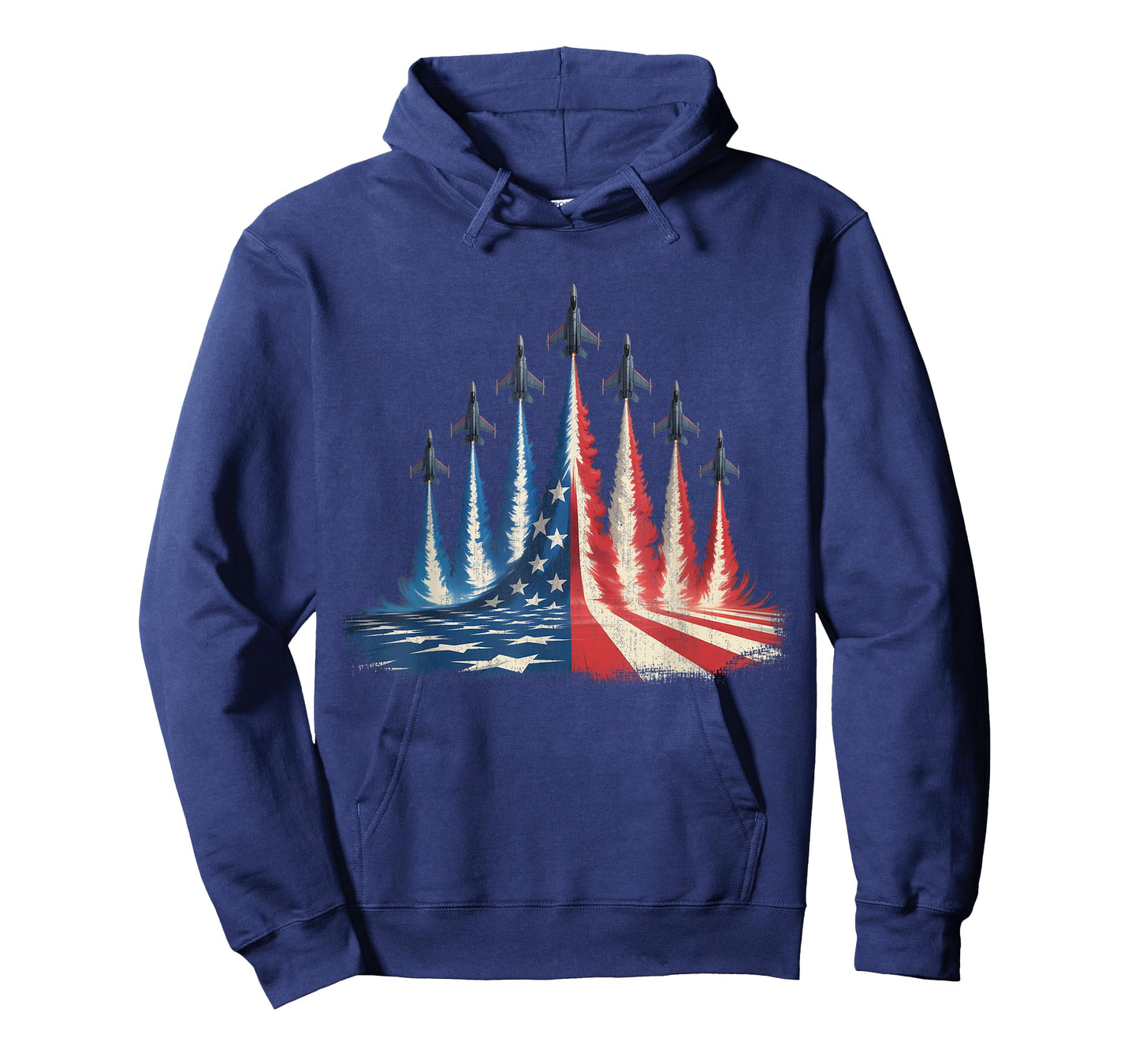 Fighter Jet American Flag 4th of July Tee T-Shirt