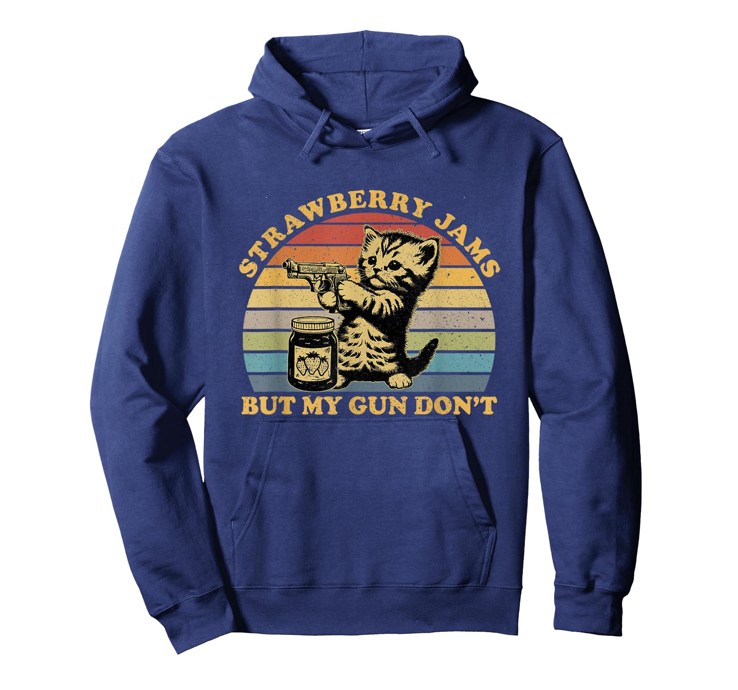 Strawberry Jams But My Gun Don't Funny Cat T-Shirt