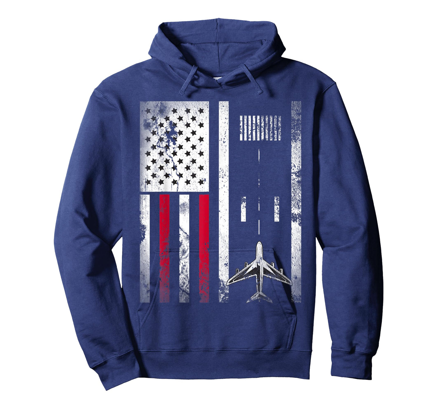 Vintage Airplane USA Flag Aviation Gift for Pilot Veteran T-Shirt for Women Men