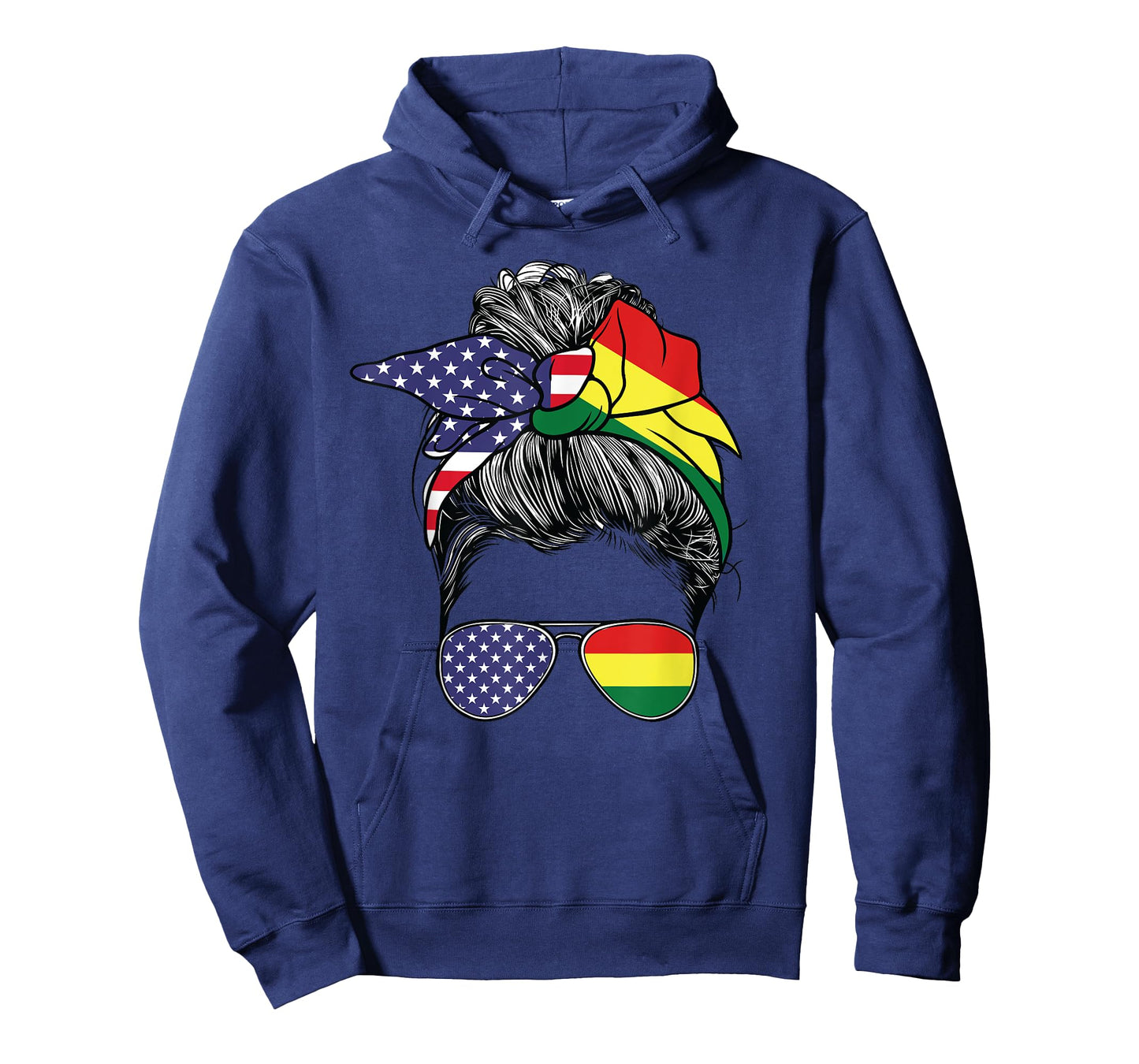 Bolivian Women Girl USA Heritage American Bolivia Flag T-Shirt