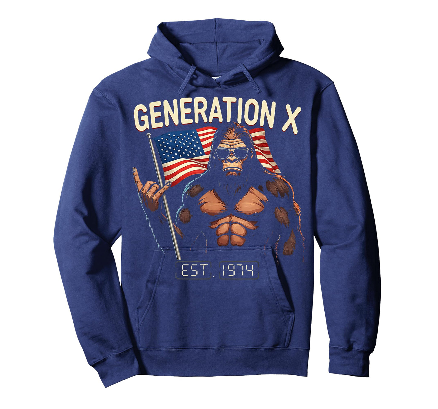 Gen X 1974 Walk Away I Am A Grumpy Old Man Bigfoot (2 SIDES) T-Shirt