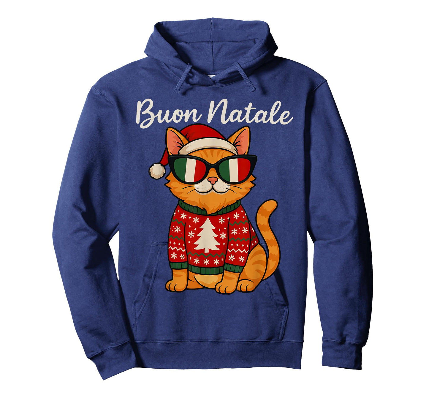 BUON Natale Italian Cat Christmas, Italy Pride Holiday T-Shirt