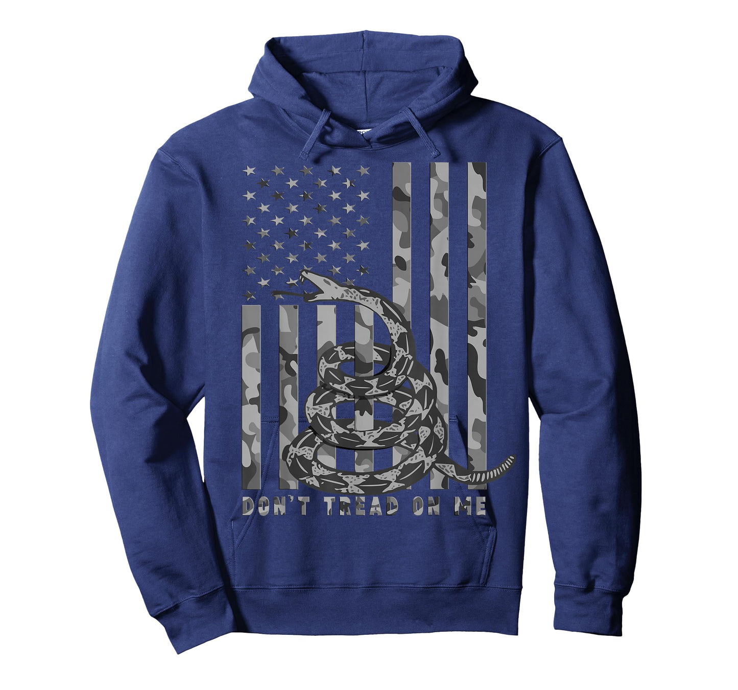 Don't Tread on Me White Camo American Flag Snake T-Shirt
