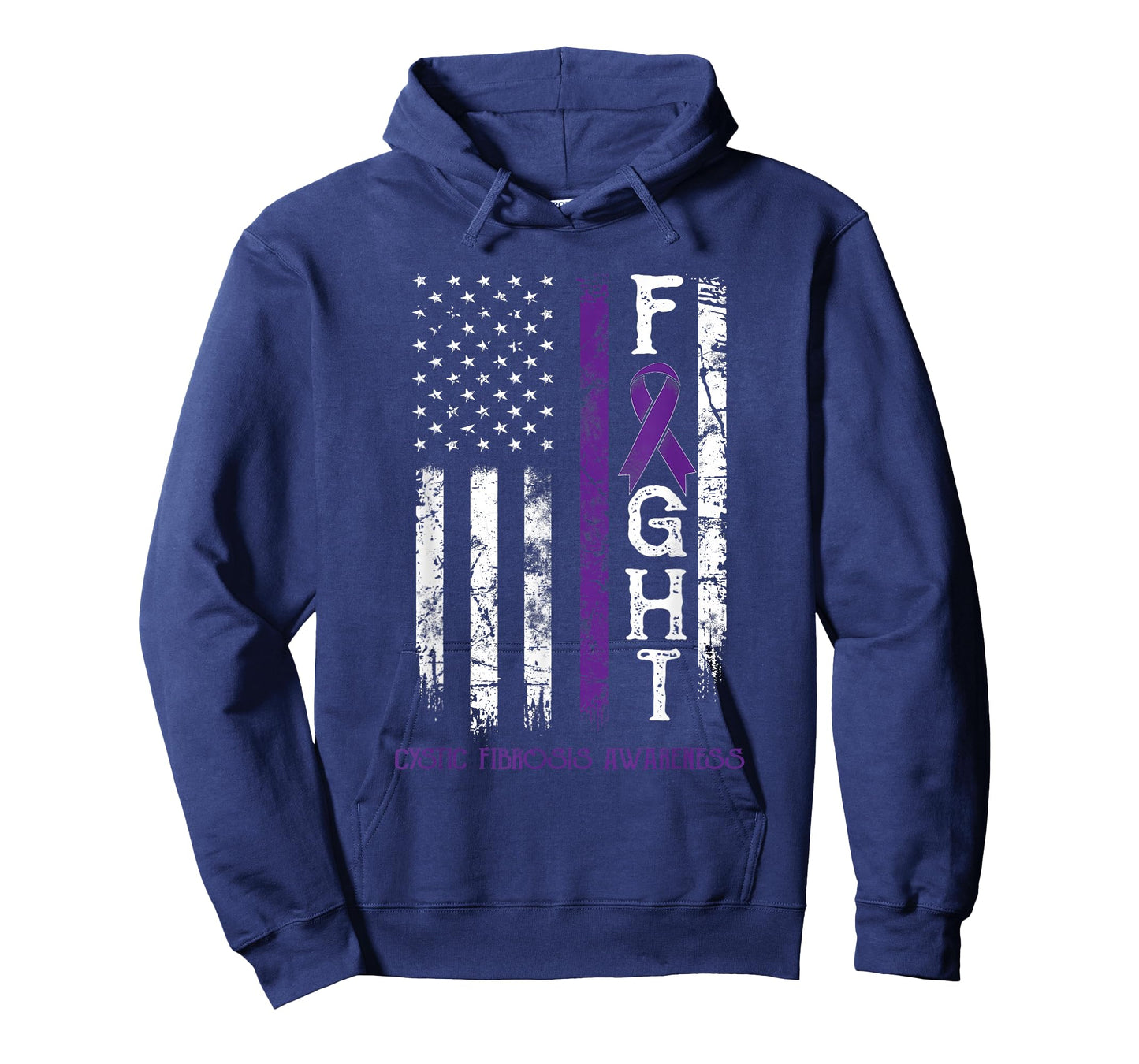 Cystic Fibrosis Warrior US Flag T-Shirt