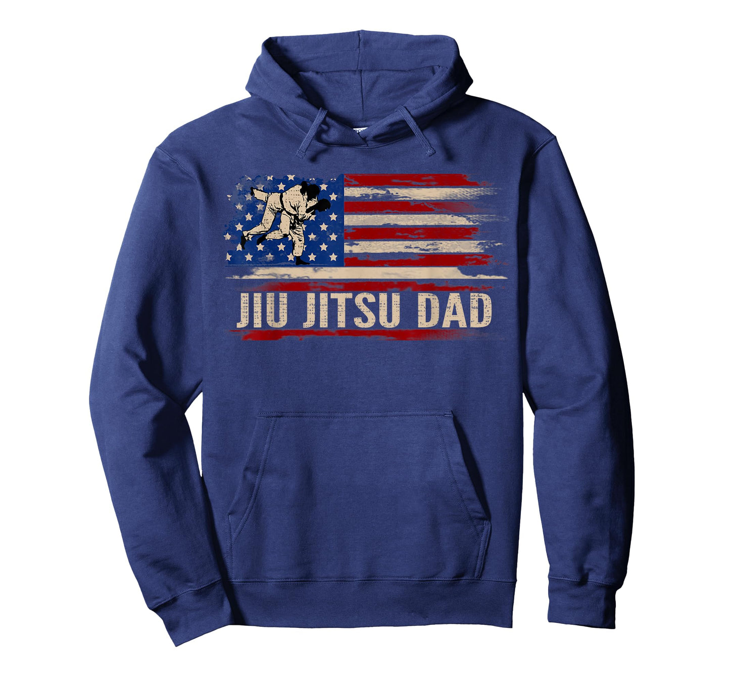 Vintage BJJ Jiu-Jitsu Dad American USA Flag Sports Gift T-Shirt for Women Kids Men