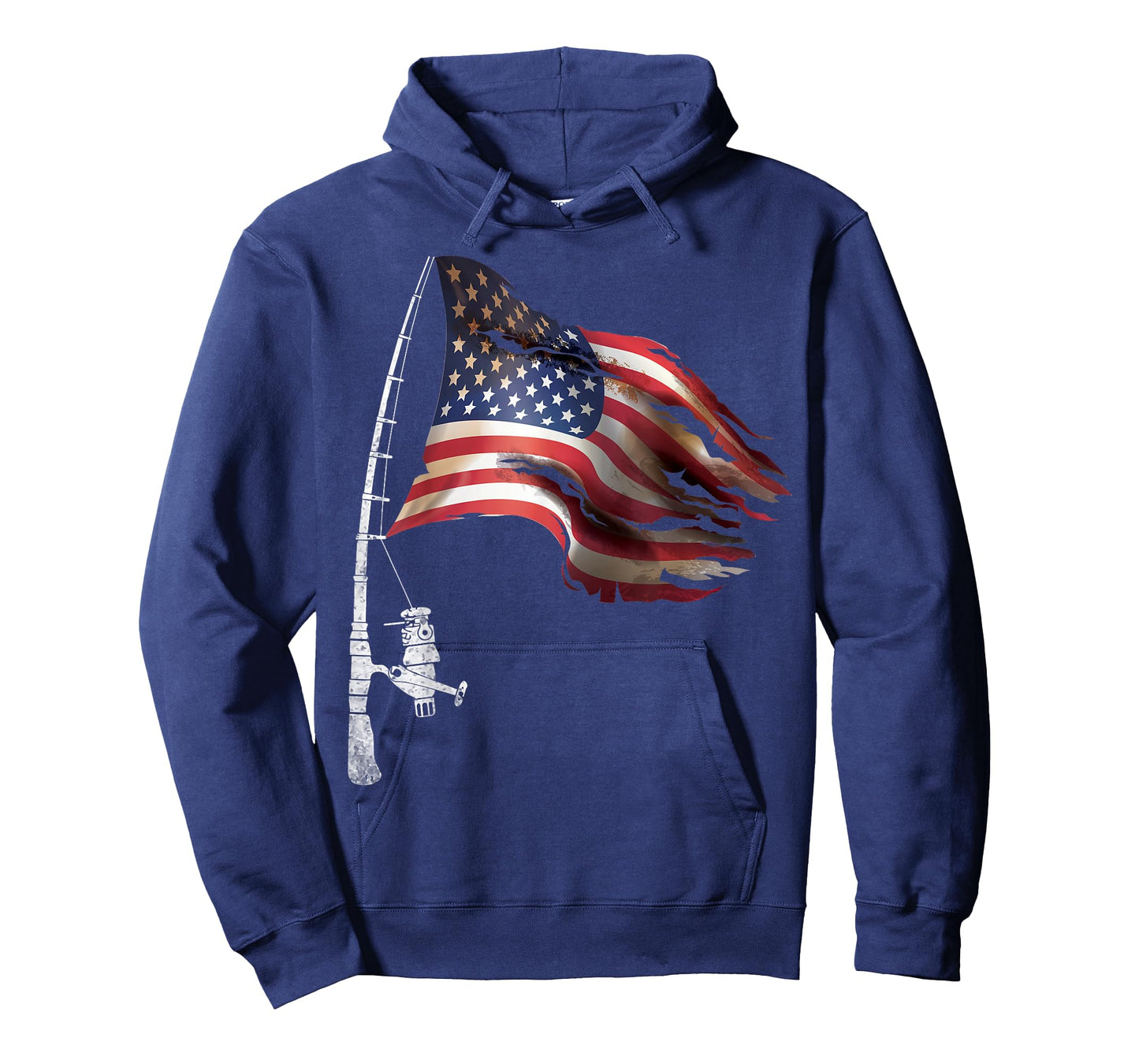 Fishing American Flag Fisherman Patriotic Day 4th of July T-Shirt