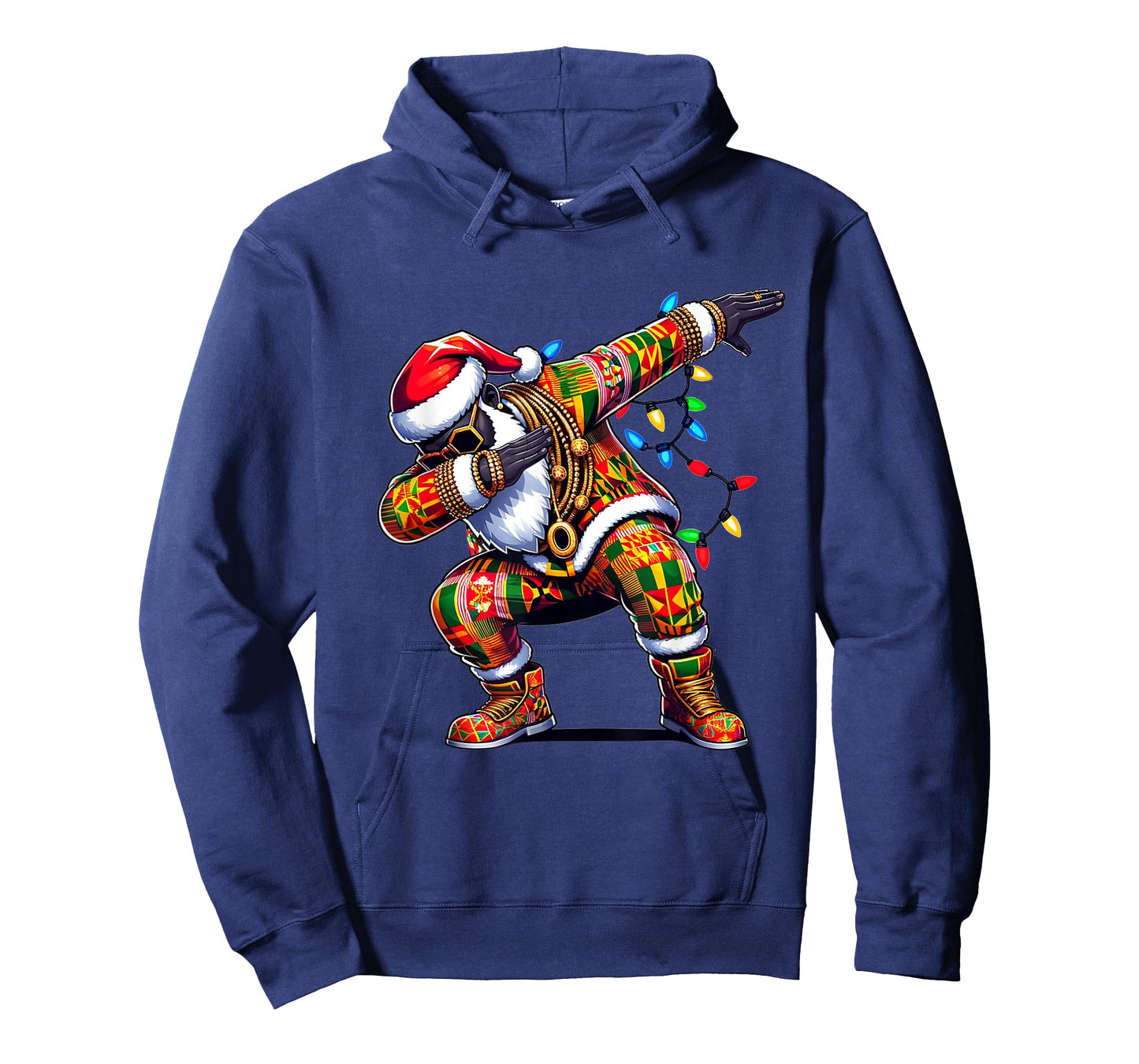 Dabbing Black African American Santa Claus Hip hop Xmas PJS T-Shirt
