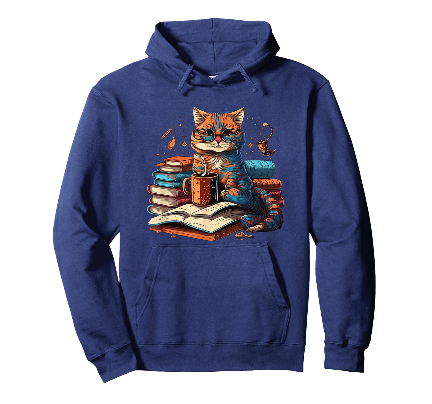 Cat Enjoy Read Books Cat-Themed T-Shirt - Women's Unisex Classic Fit Crew Neck Short Sleeve Black Small