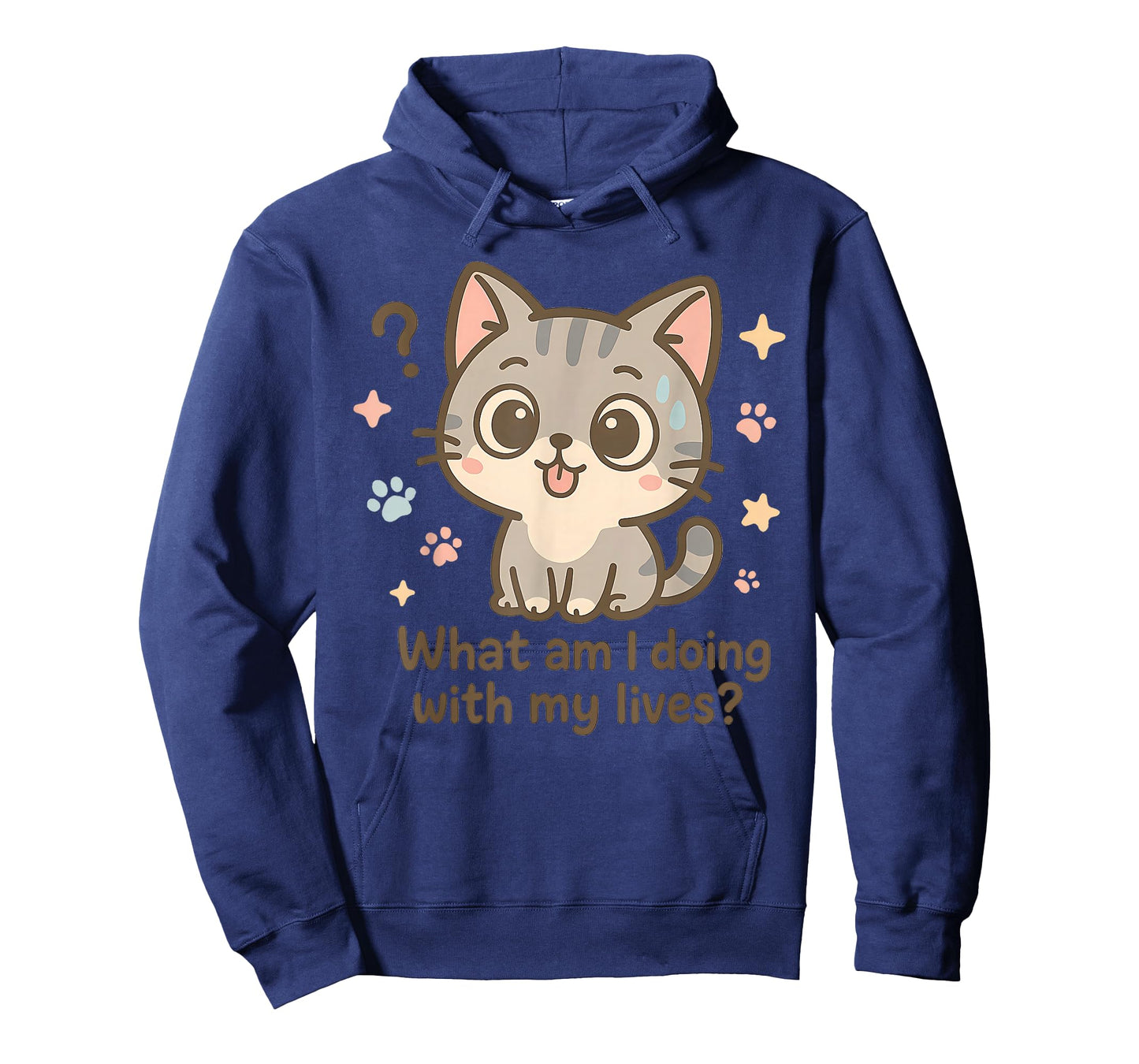 What Am I Doing with My Lives Cute Cat Humor T-Shirt