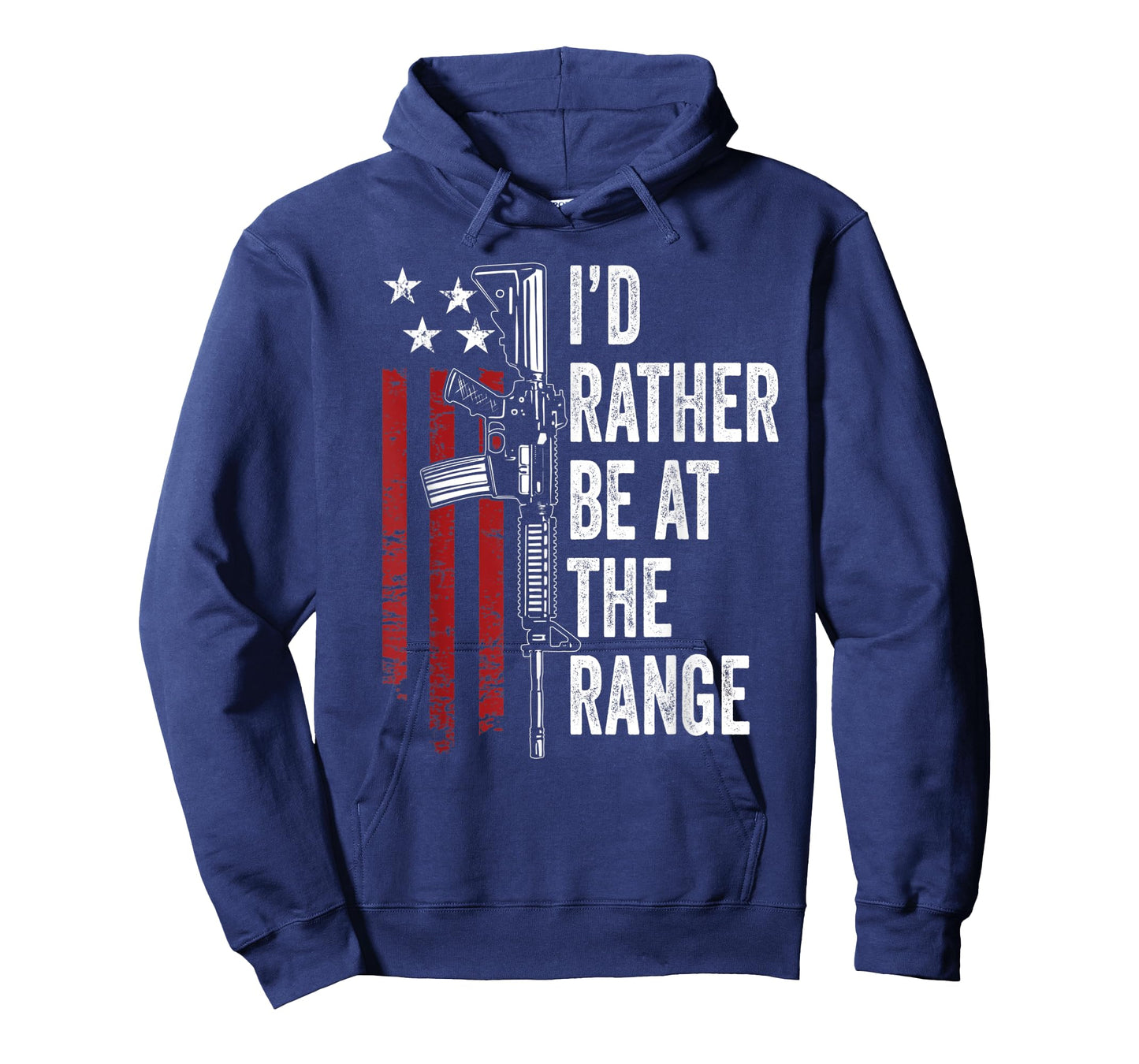 I'd Rather Be At The Gun Range - USA Flag Funny Guns Owner T-Shirt