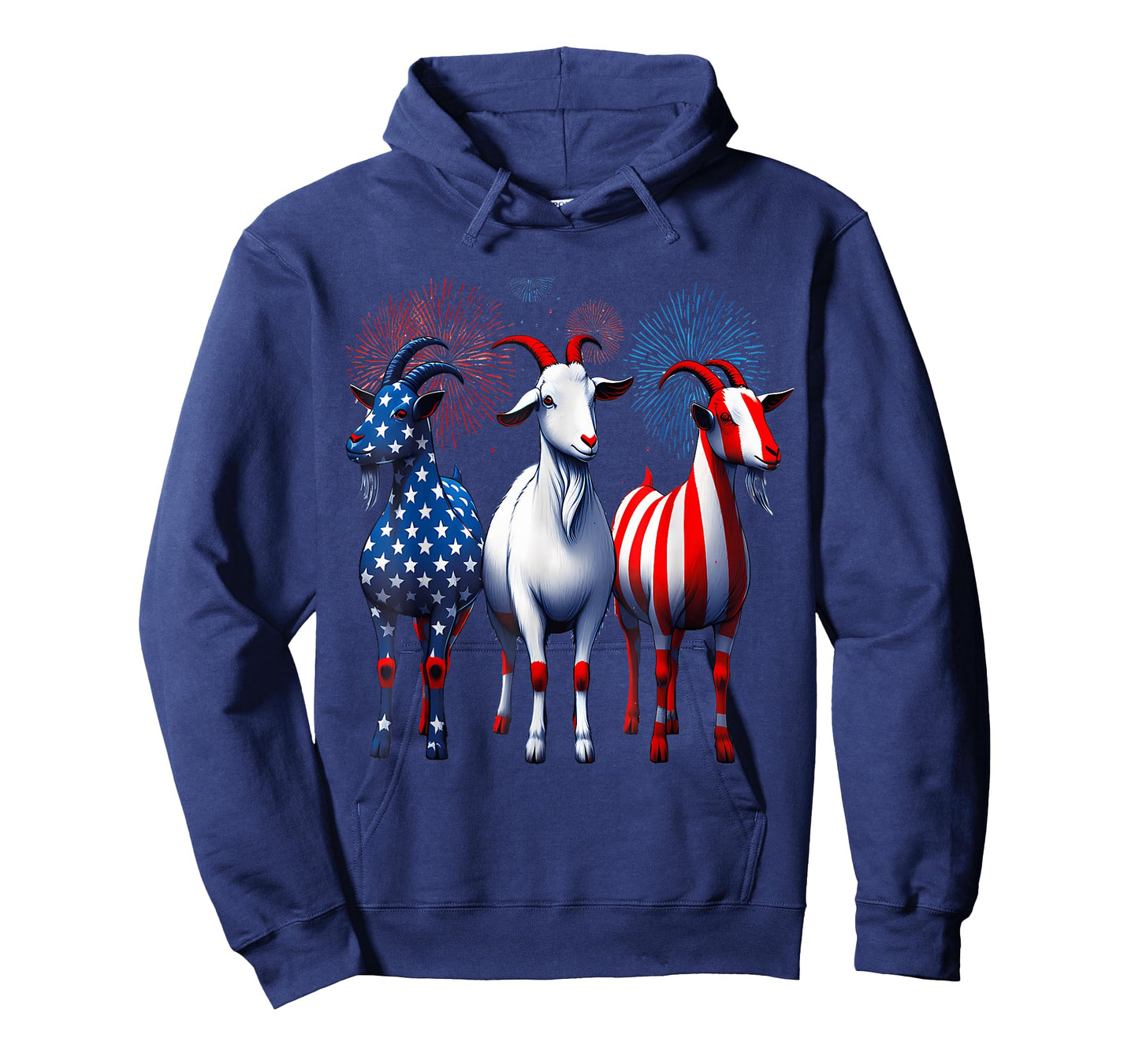 Funny Patriotic Goats USA Flag 4Th of July Goat Lover T-Shirt