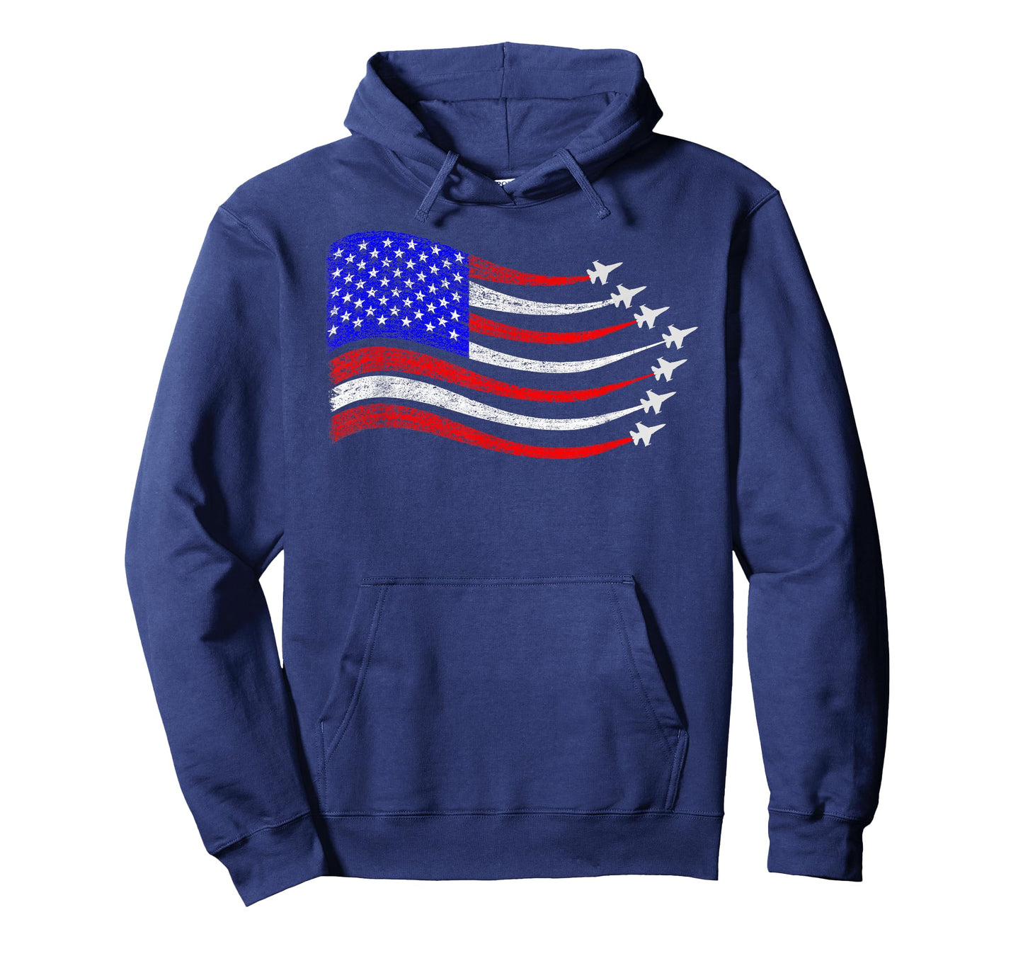 American Patriotic Fighter Jets USA Flag Waving 4th of July T-Shirt