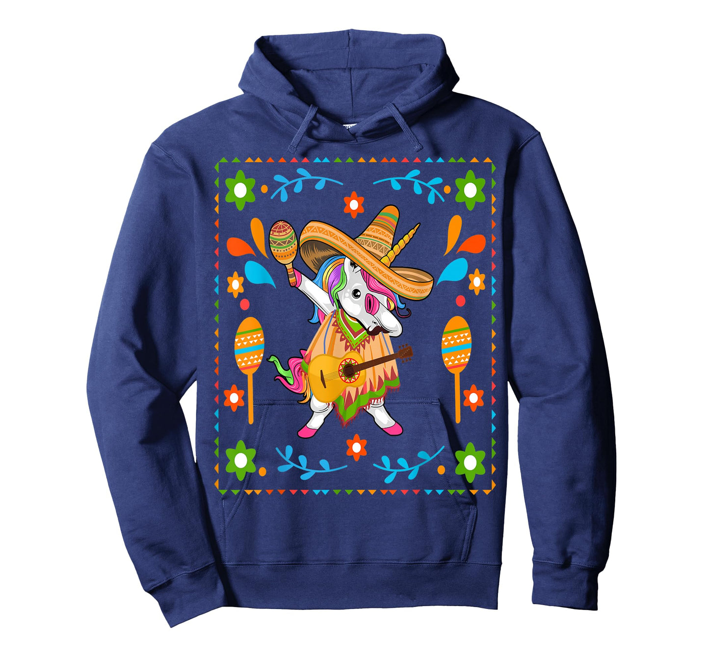Dabbing Unicorn Poncho Cinco de Mayo Men Sombrero Funny Dab T-Shirt