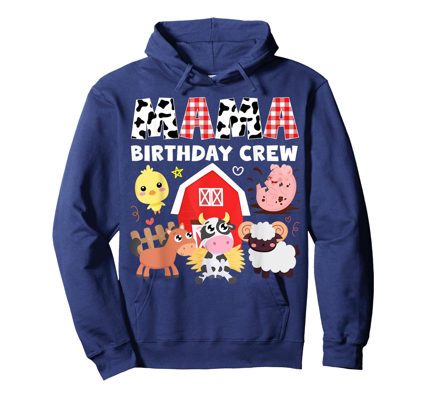 Cow Mama Birthday Crew Farm Theme Animals Birthday Party T-Shirt