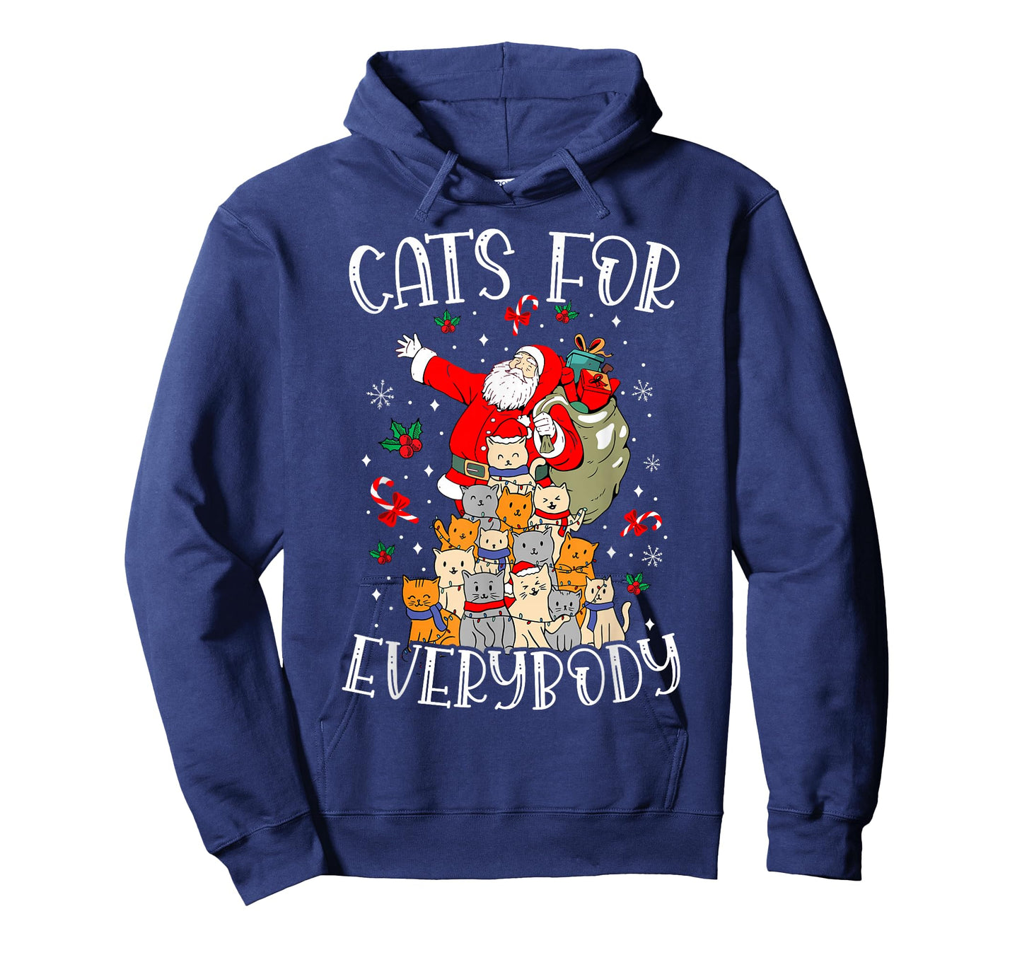 Cats For Everybody Ugly Christmas Cat Funny Xmas T-Shirt