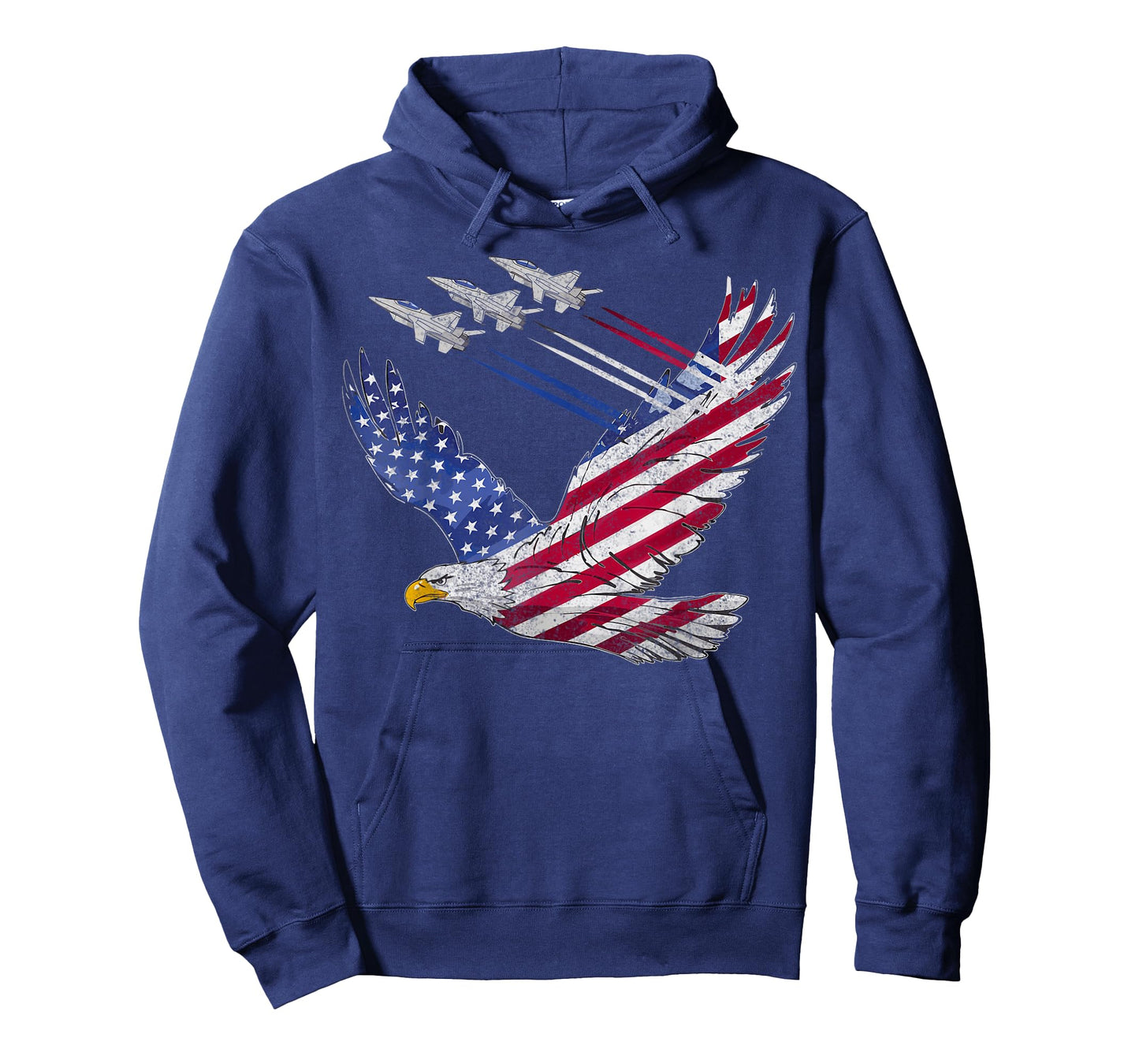 Patriotic Eagle with American Flag and Fighter Jets T-Shirt