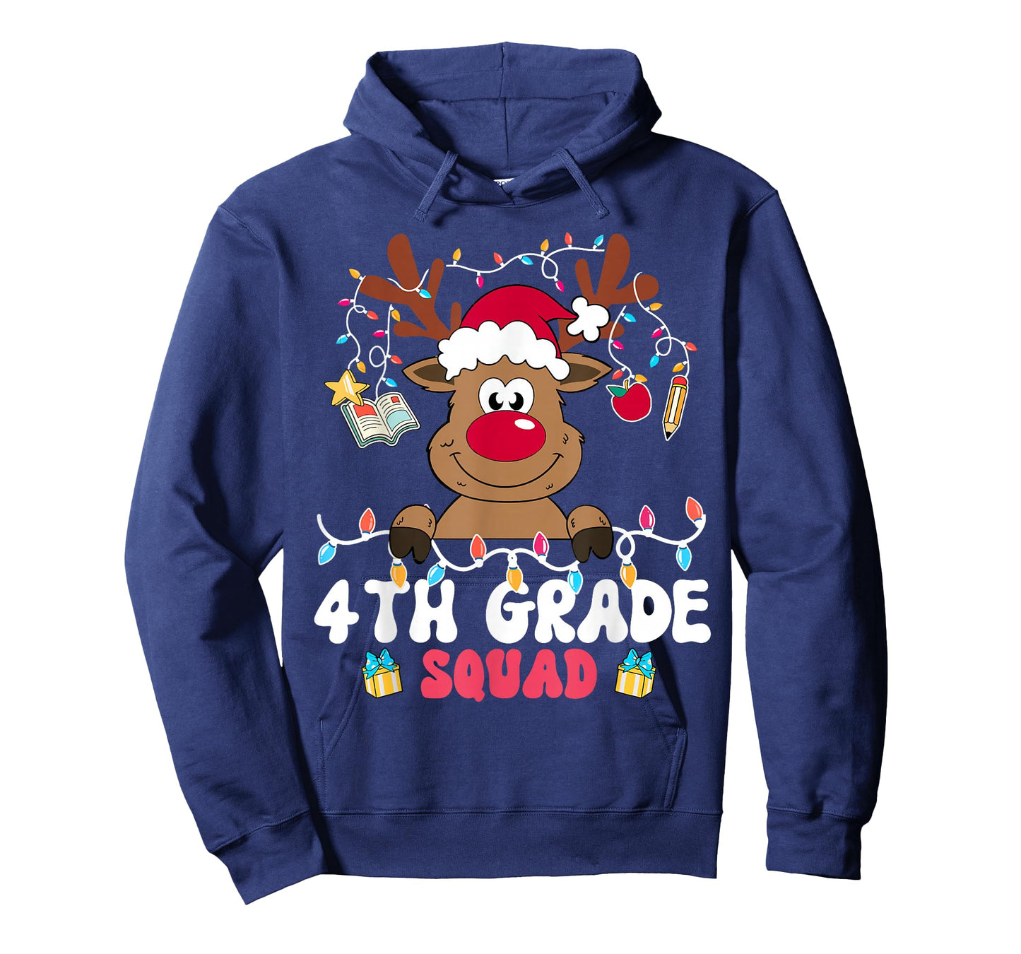 4th Grade Squad Reindeer Christmas Fourth Grade Teacher Xmas T-Shirt