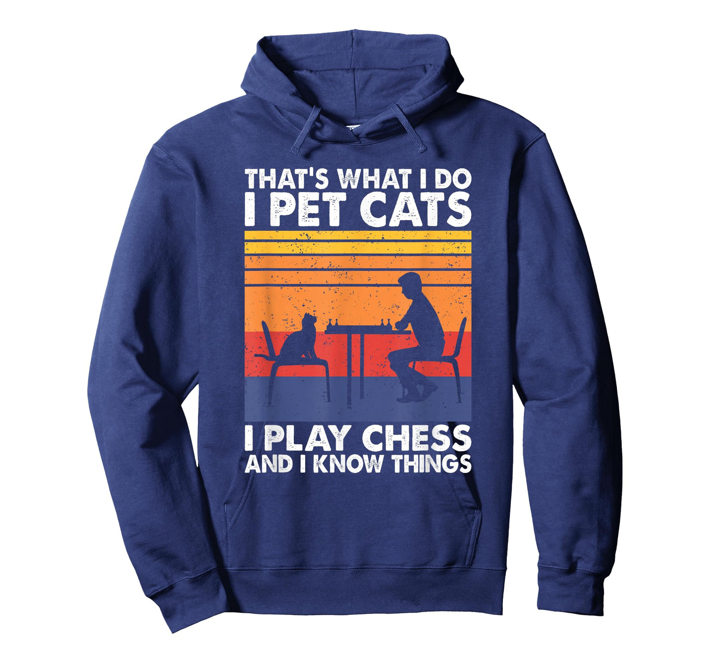 Funny Chess Players and Cat Lover Apparel That's What I Do I Pet Cats I Play Chess & I Know Things Unisex-Adults, Kids T-Shirt Black Small