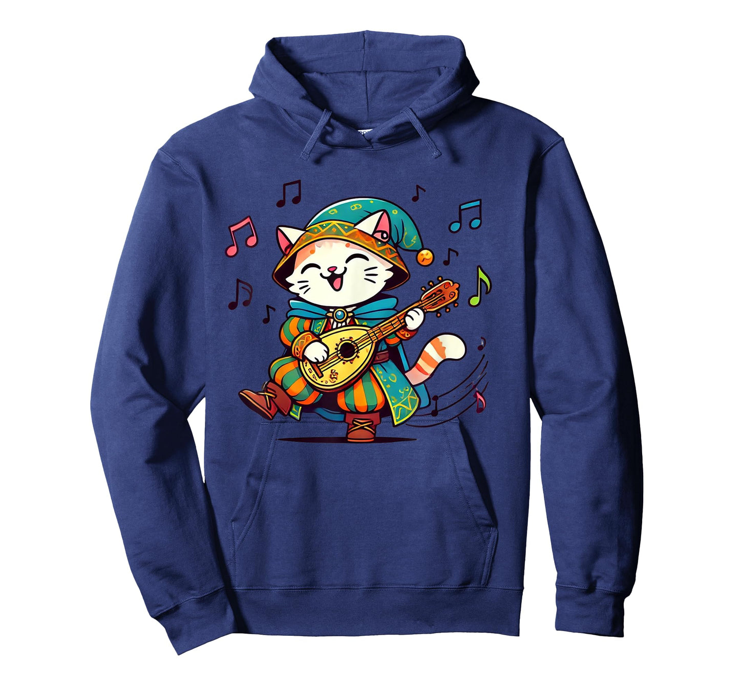 Medieval Bard Cat T-Shirt for Men Women