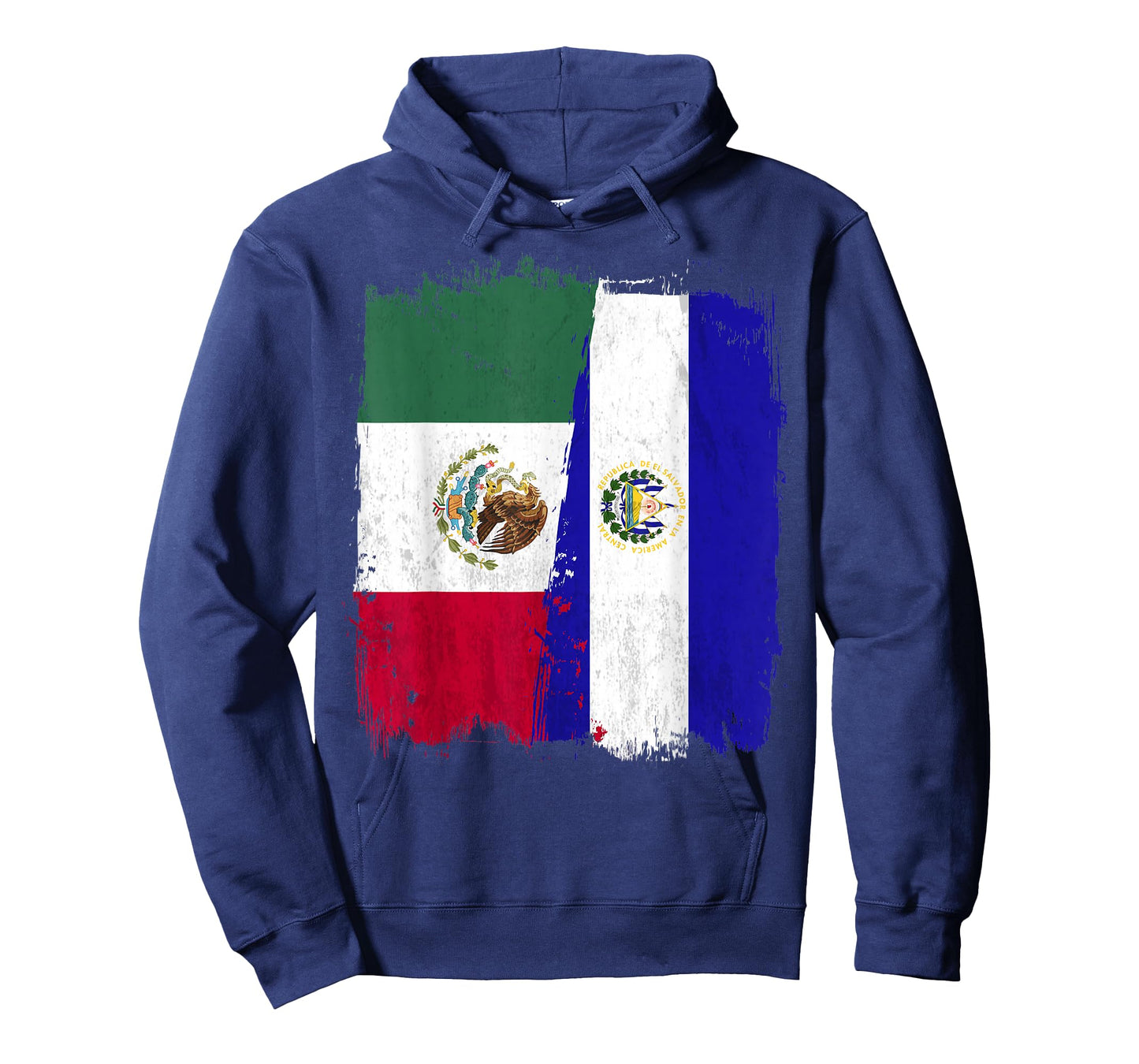 Mexican El Salvador Flag Half Mexican El Salvadoria Flag T-Shirt