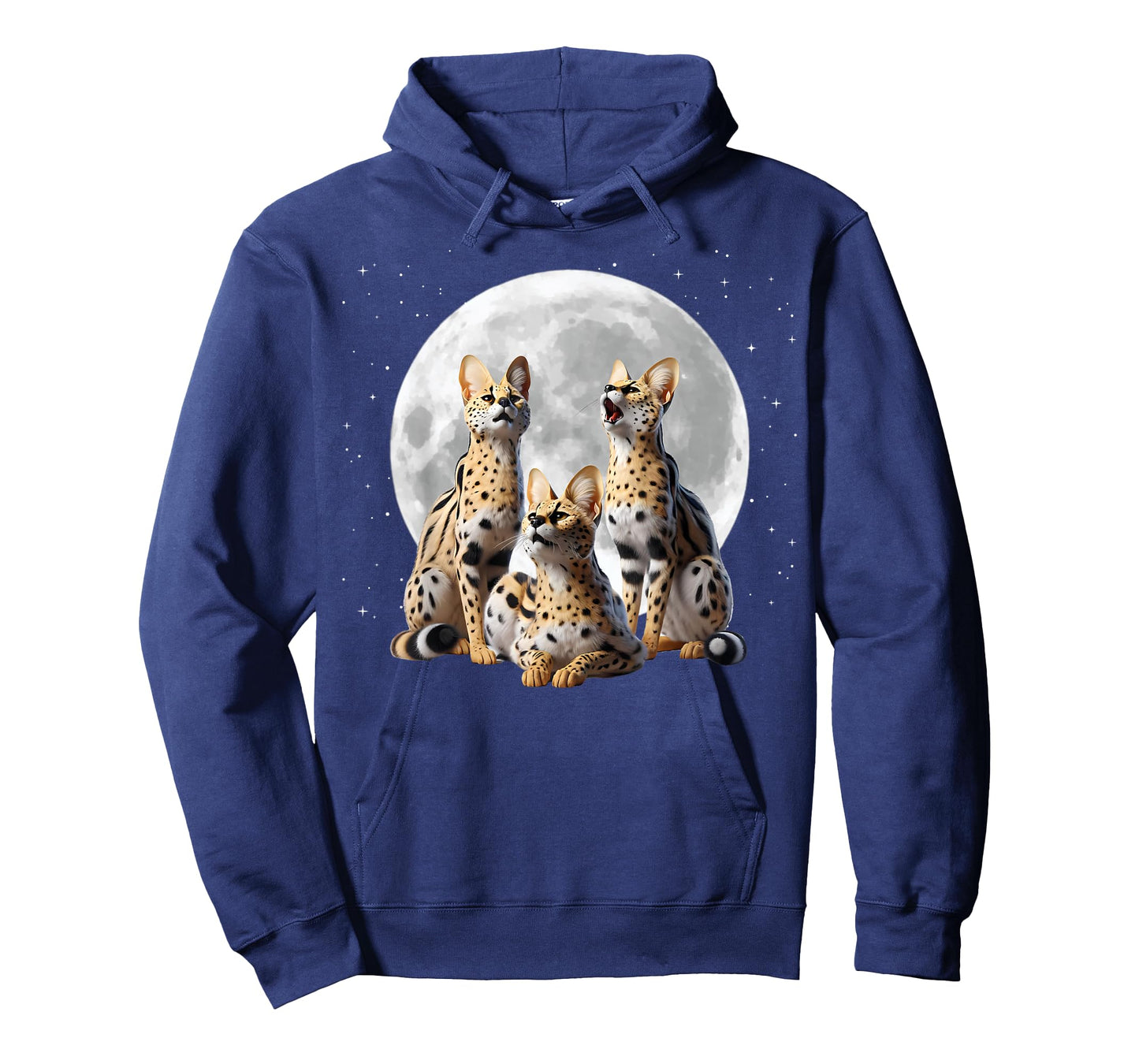 Serval Cats Howling At The Moon, Funny Serval T-Shirt