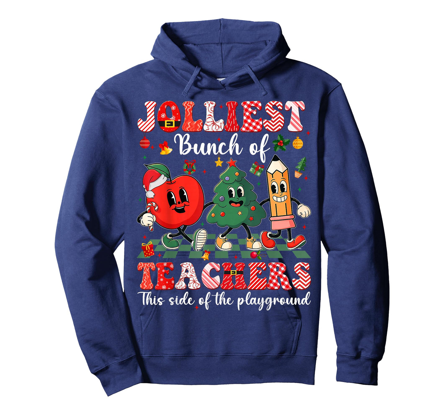 Jolliest Bunch of Teachers Christmas Xmas Teacher Men Women T-Shirt