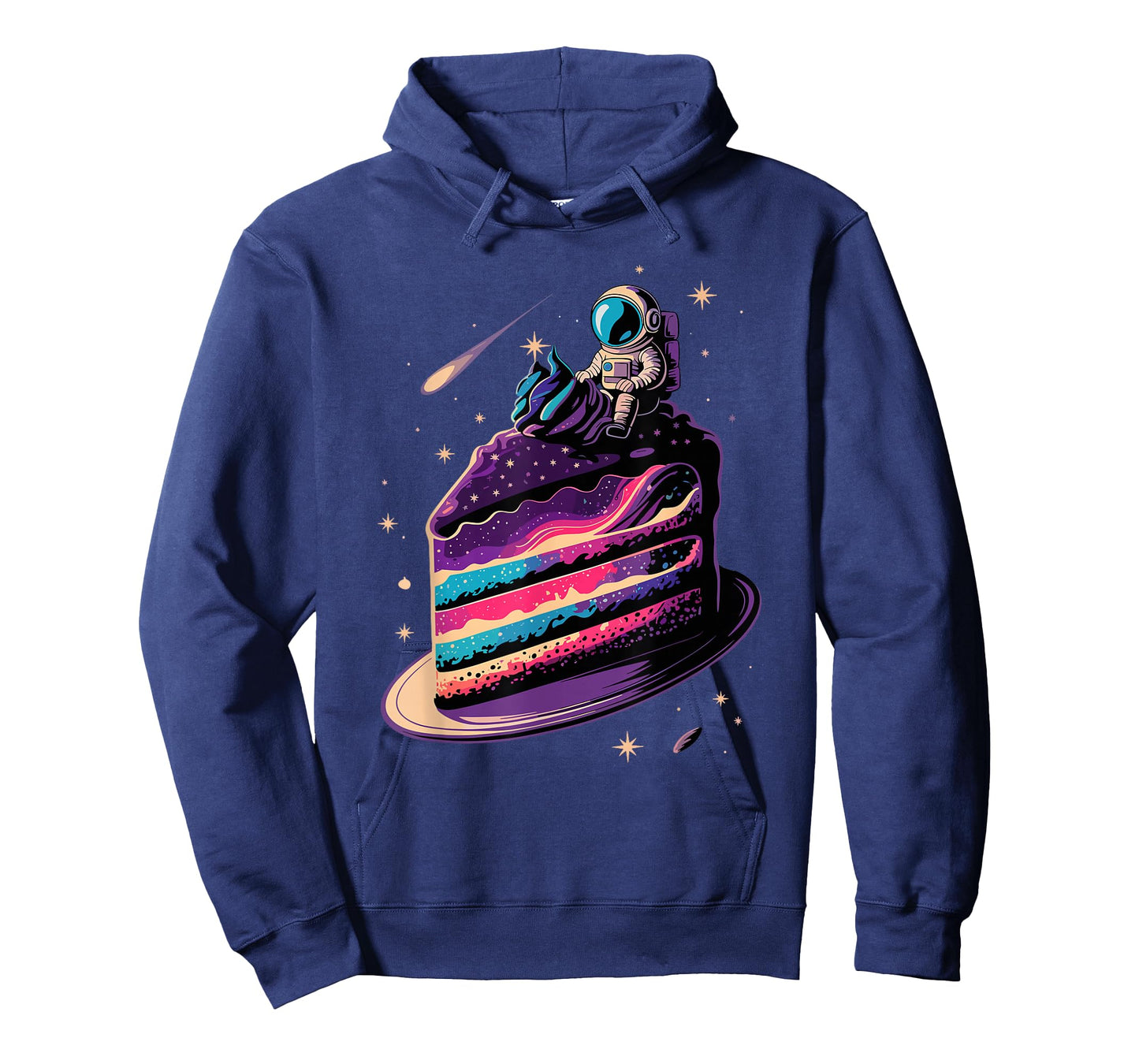 Astronaut Sitting Cake Space Stars Galaxy Planets T-Shirt
