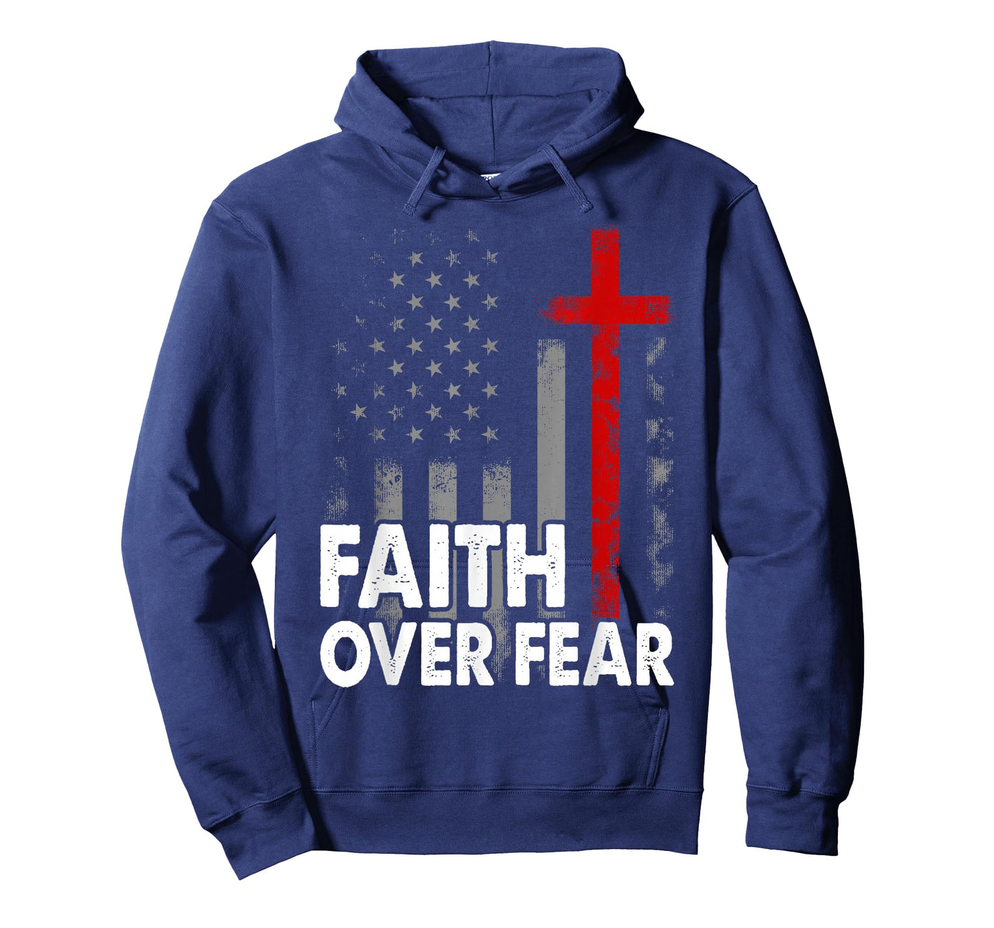 America Pride US Flag Faith Over Fear Prayer T-Shirt
