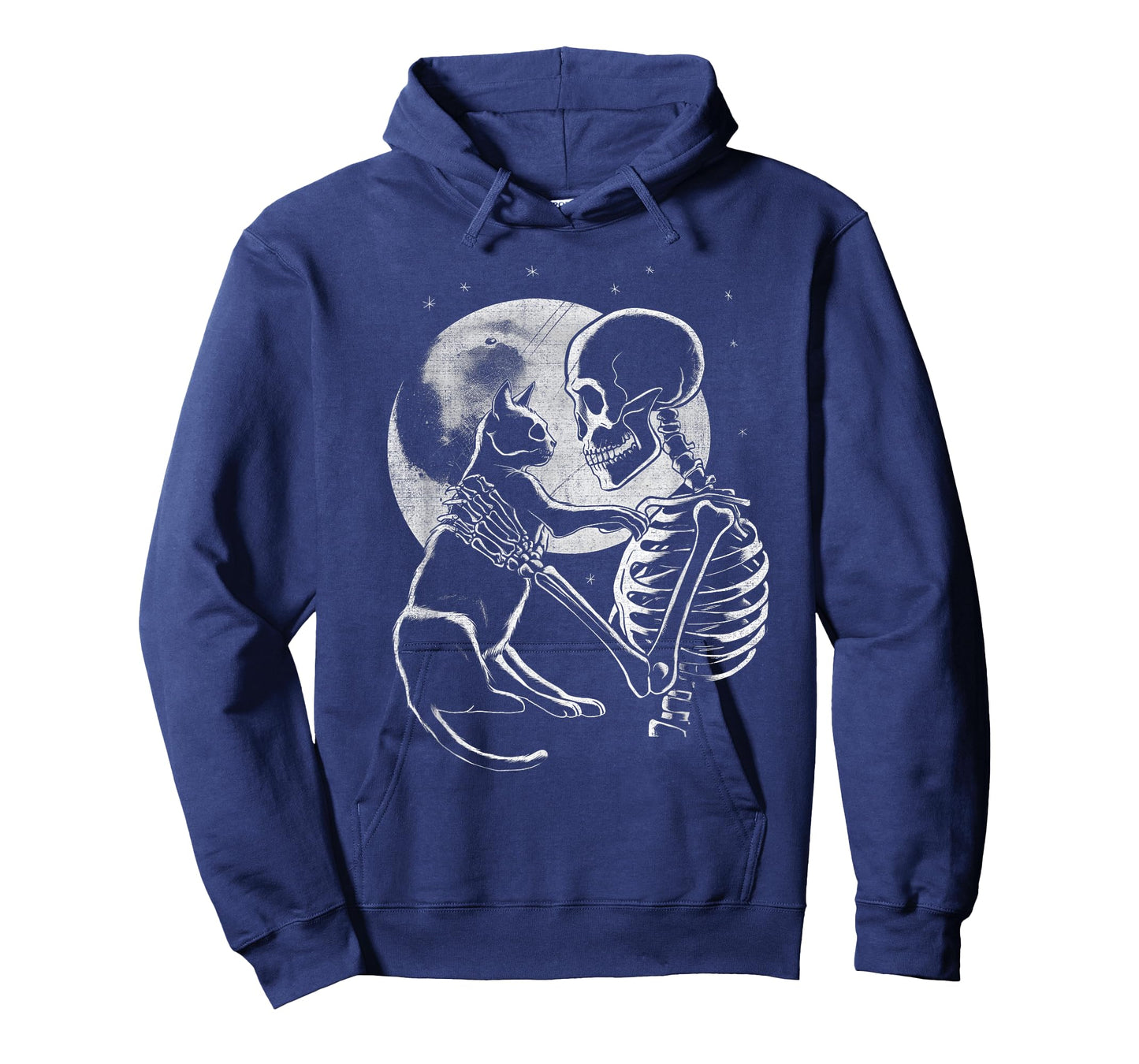 Skeleton Holding A Cat Funny Halloween Men Women Girl Kids T-Shirt
