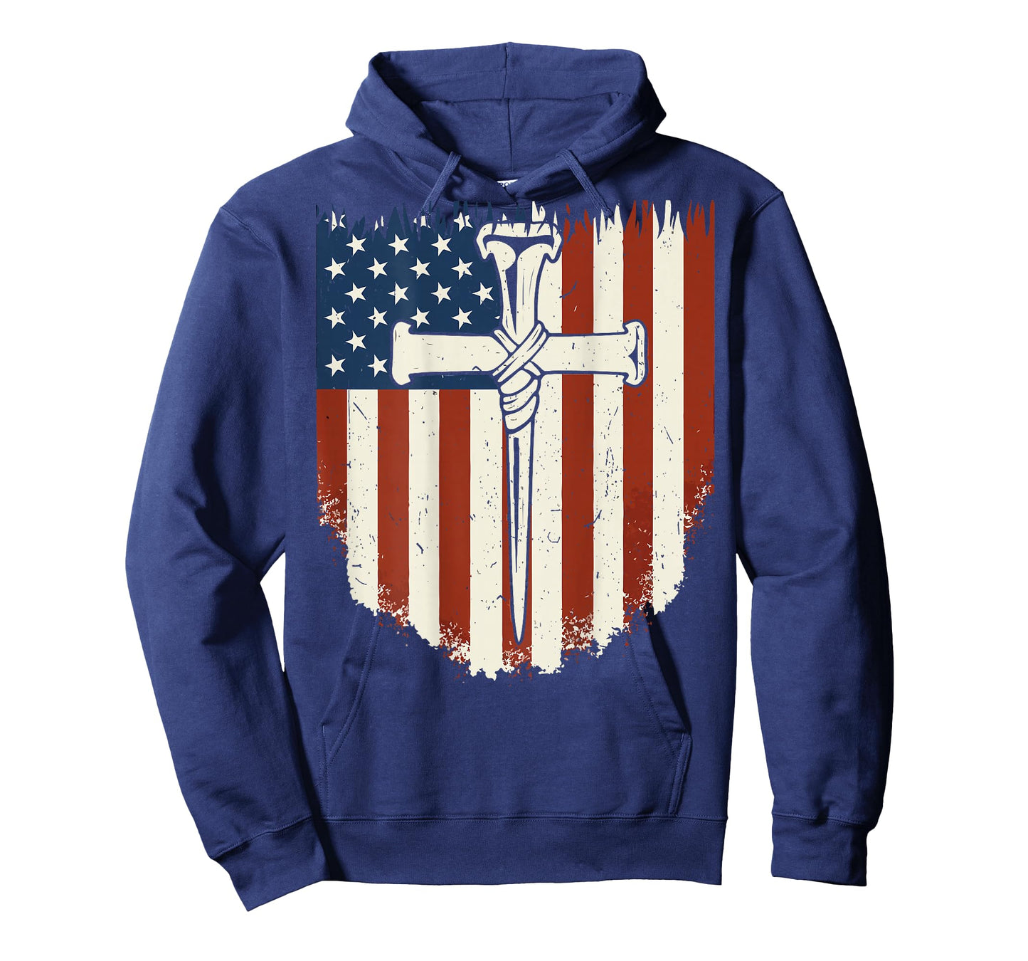 American Flag Cross 3 Nail Patriotic Christian Freedom Faith T-Shirt