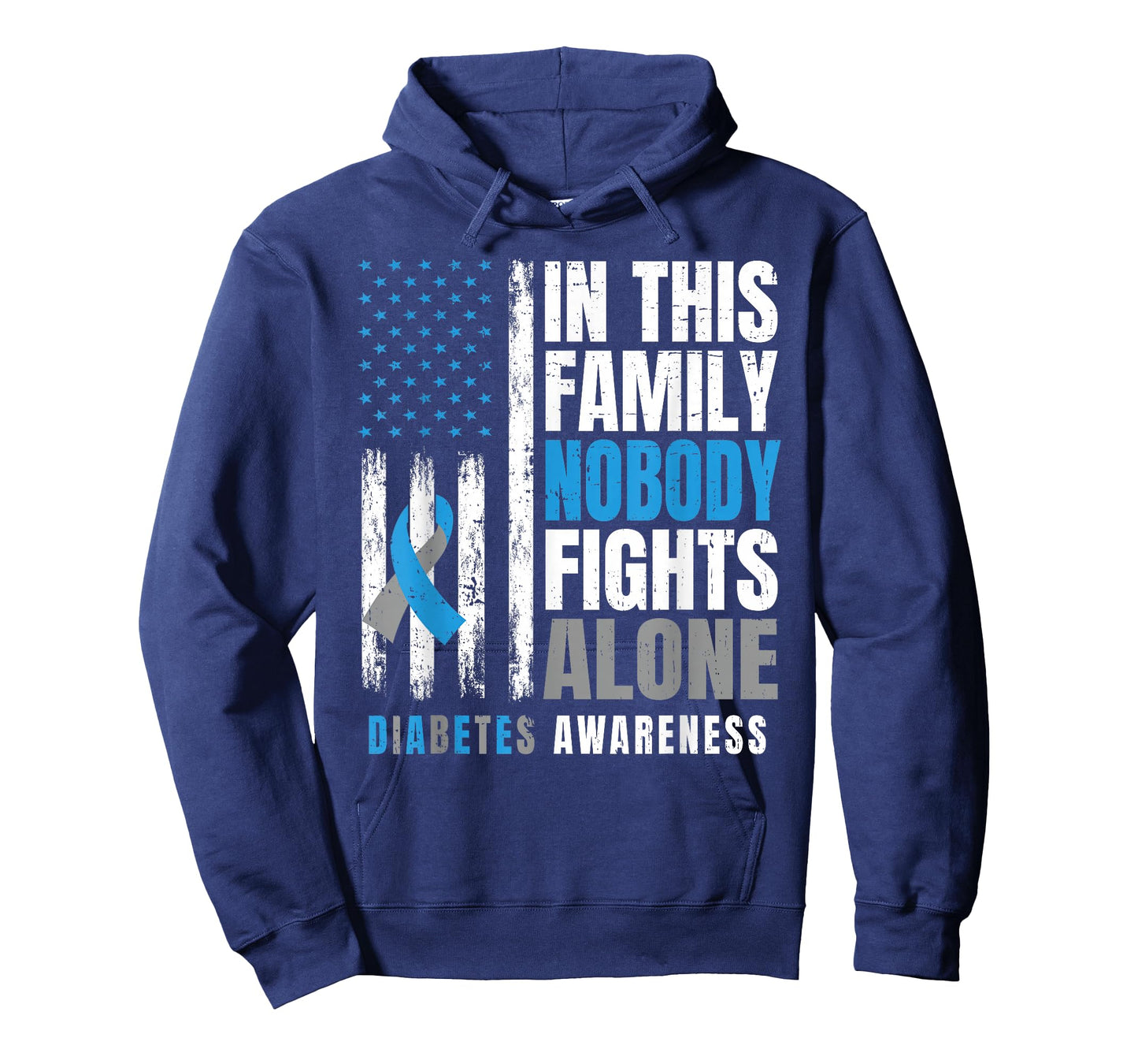 In This Family Nobody Fights Alone Diabetic Warrior Diabetes T-Shirt