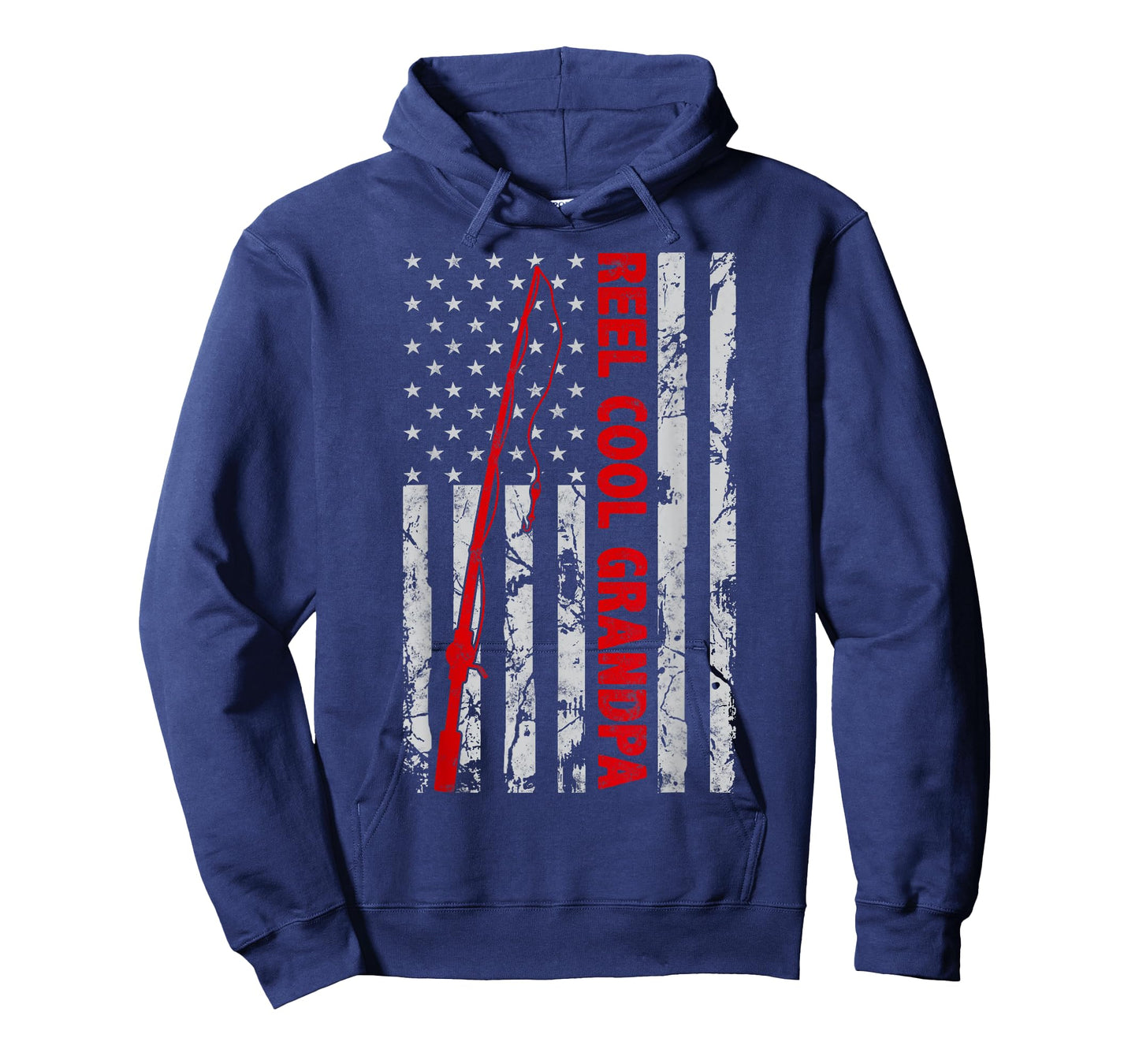 Reel cool Grandpa Fishing American Flag gift for Fisherman T-Shirt