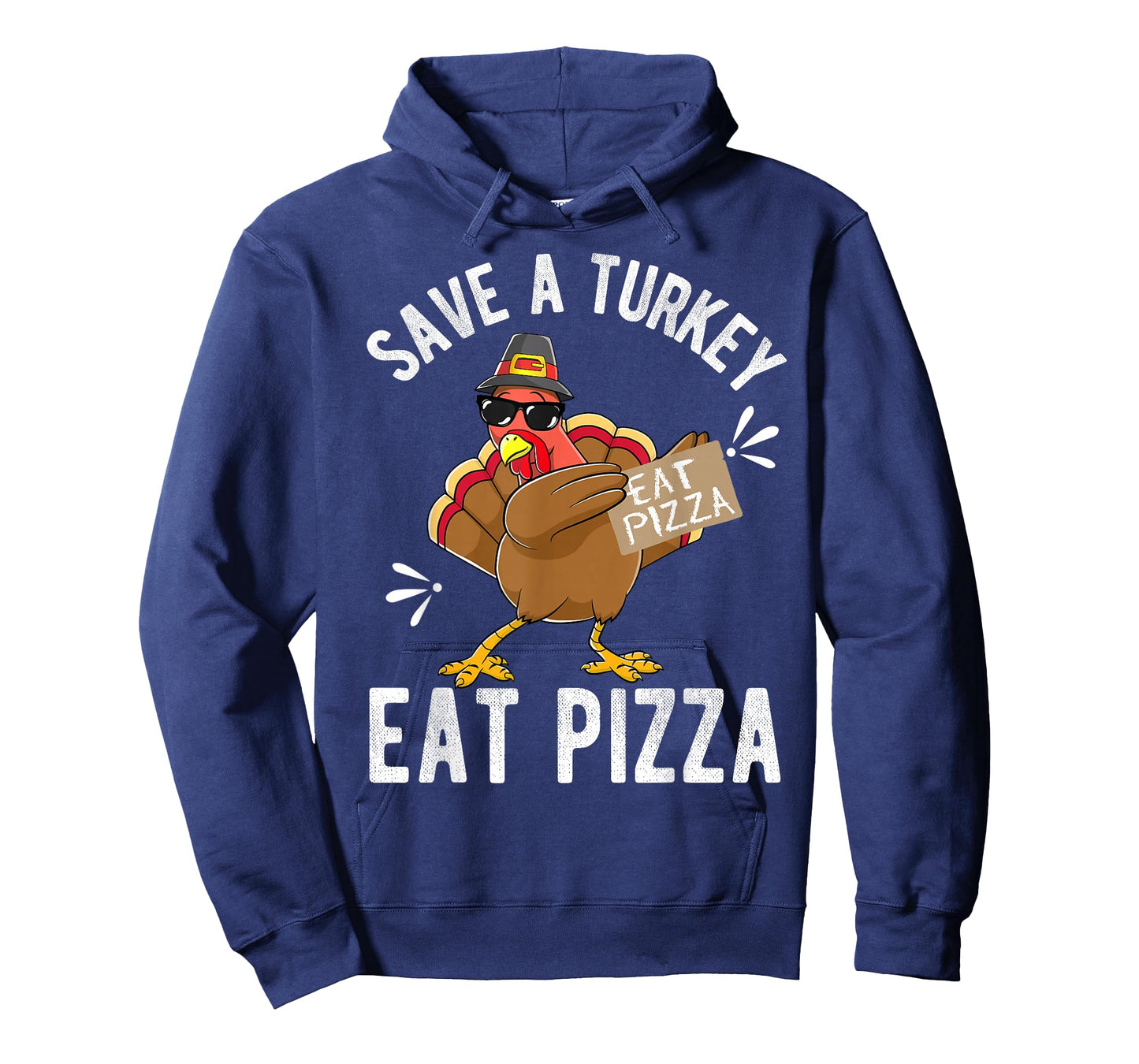 Save a Turkey Eat Pizza Thanksgiving Tee Kids Adult Vegan T-Shirt