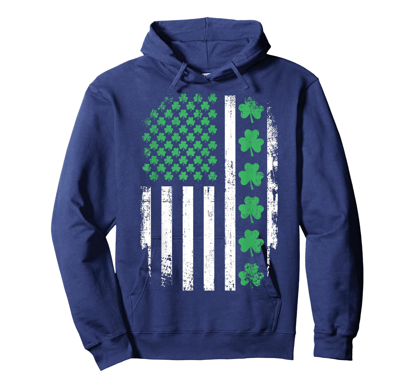 US American Flag with Shamrocks for St Patricks Day T-Shirt