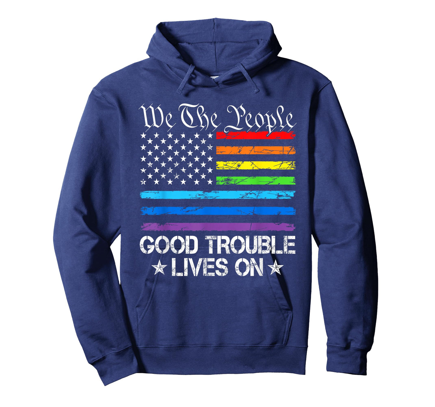 Good Necessary Trouble Lives On Rainbow USA Flag Resistance T-Shirt