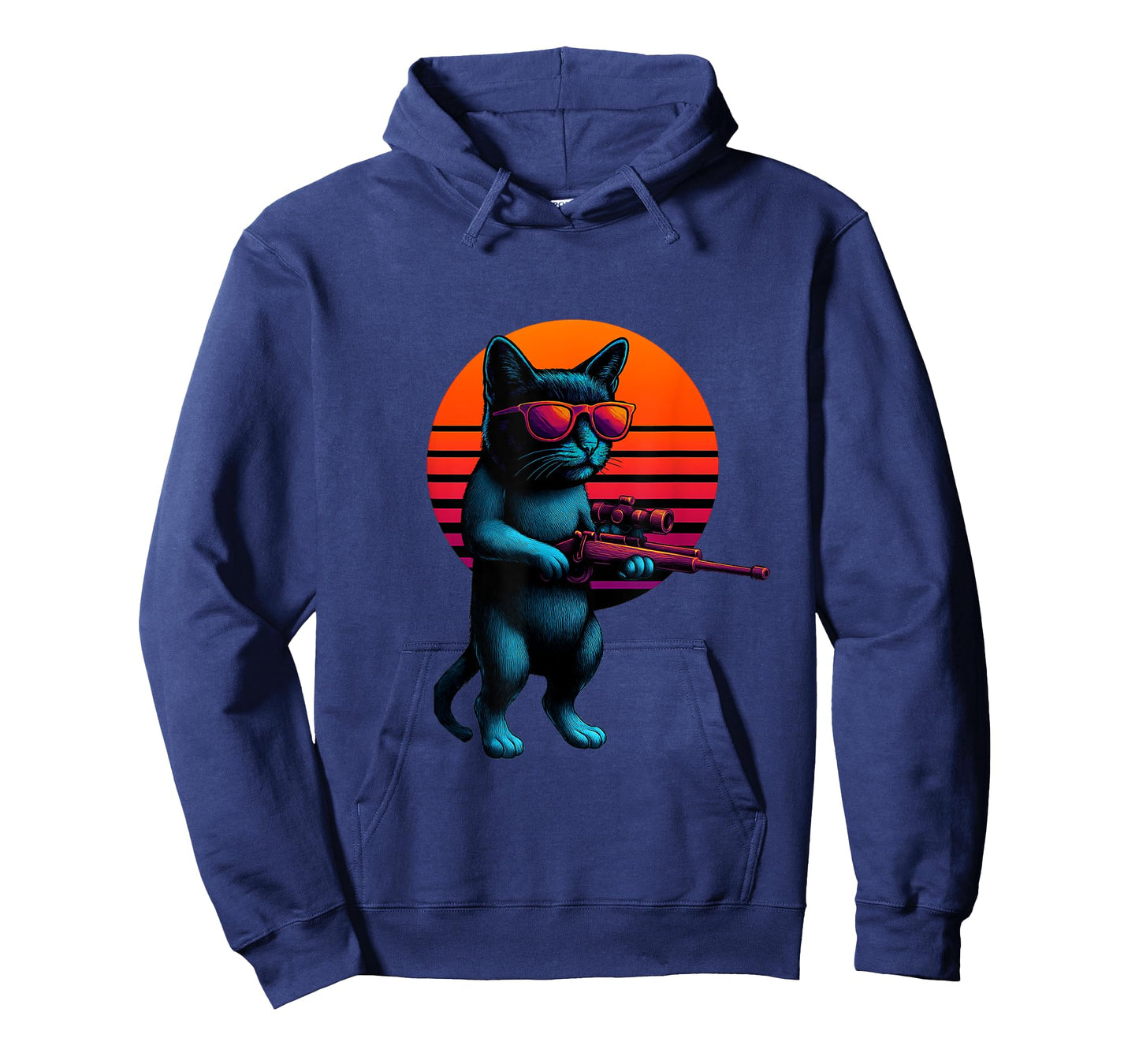 Retro Cat With Rifle Sport Shooting Shooter T-Shirt
