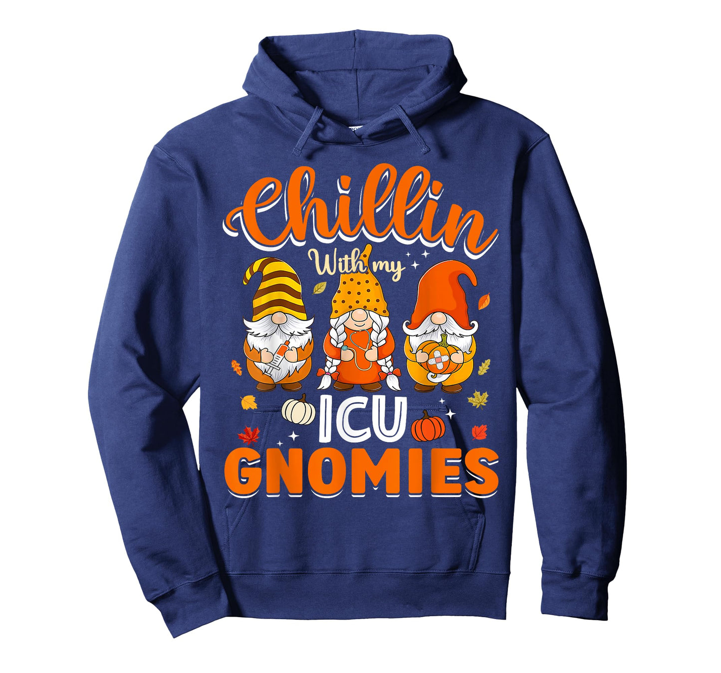 Chillin With My ICU Gnomies Nurse Gnome Thanksgiving Fall T-Shirt