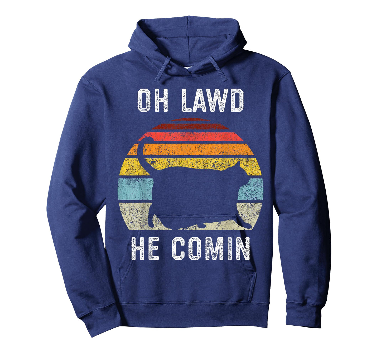 Chonk Cat, Retro Style Vintage Meme, Oh Lawd He Comin T-Shirt