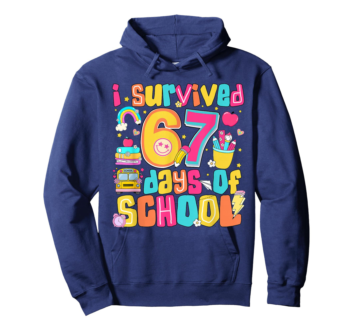 I Survived 67 Days of School Funny Meme Teacher Student Kids T-Shirt
