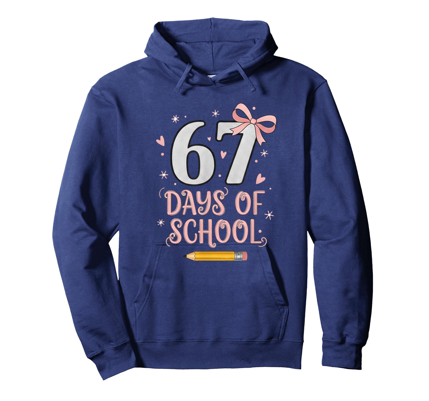 67 Days of School Retro Bow Kids Teachers 67 Meme Humor 6 7 T-Shirt