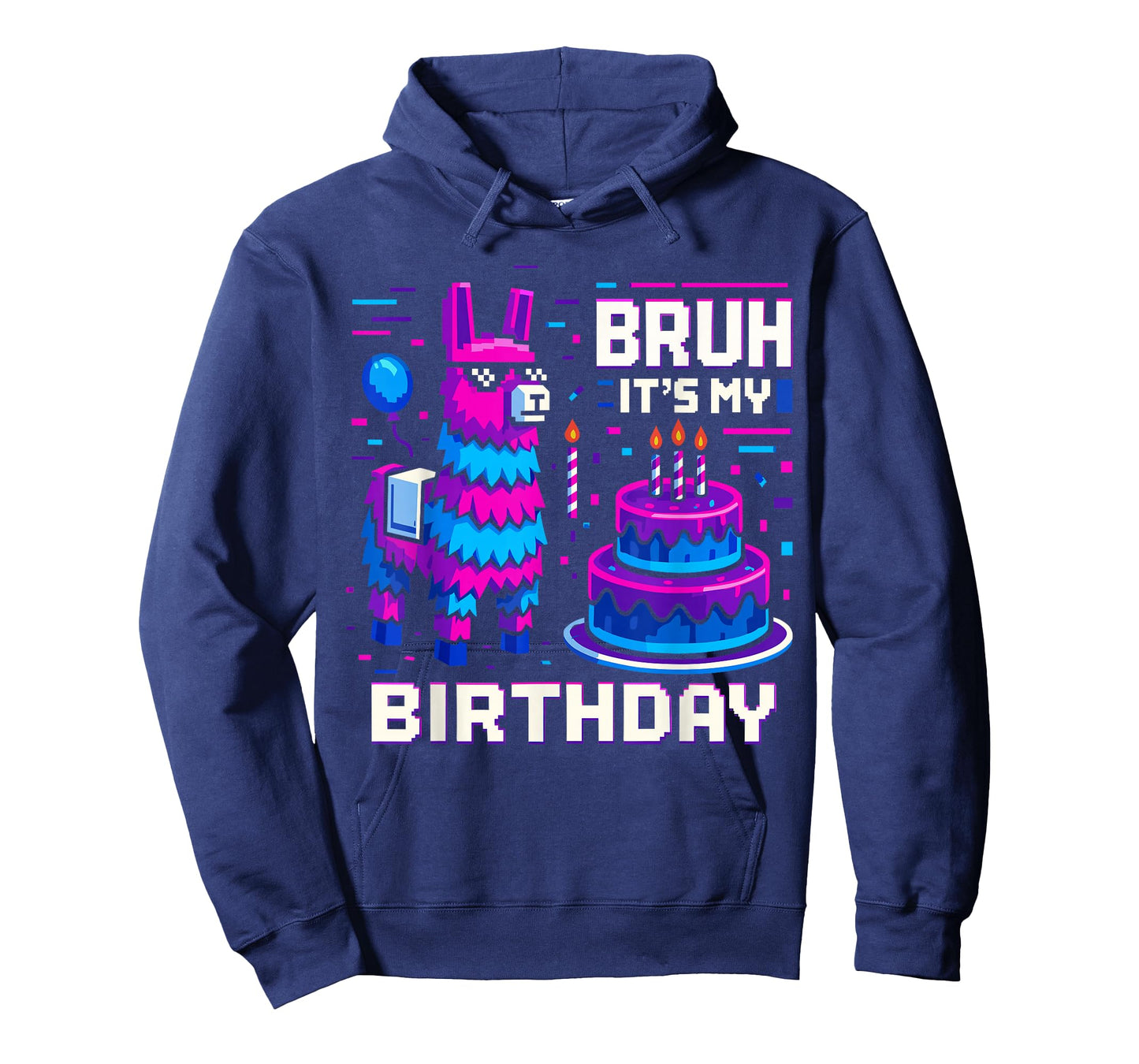 Bruh It’s My Birthday Shirt for Kids, Funny Pinata Llama T-Shirt