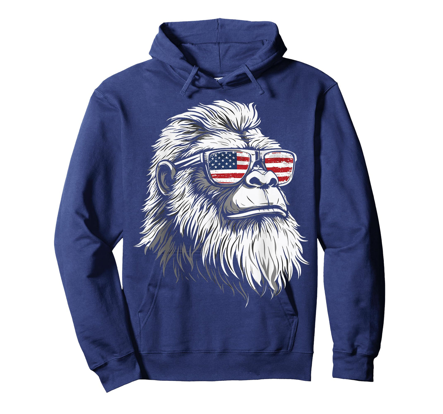 Bigfoot with Sunglasses USA Flag T-Shirt