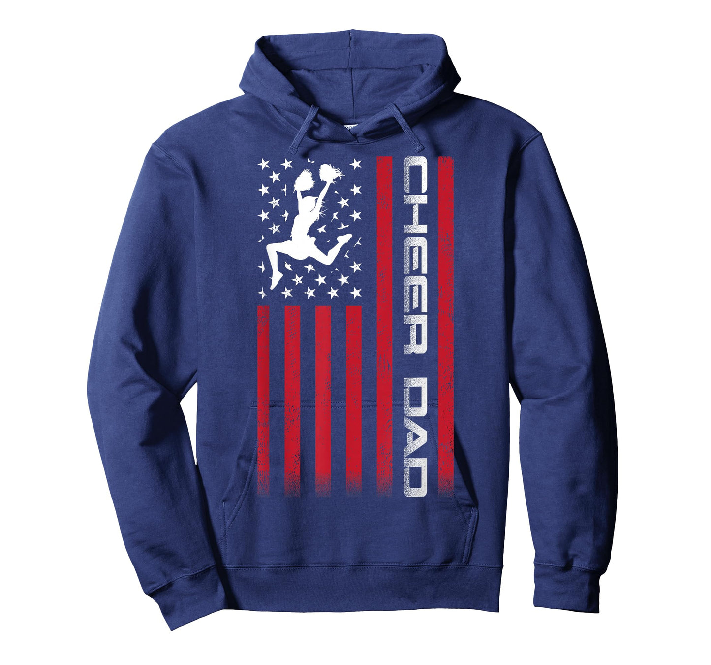 4th of July US Flag Cheer Dad Shirt for Father's Cheer T-Shirt