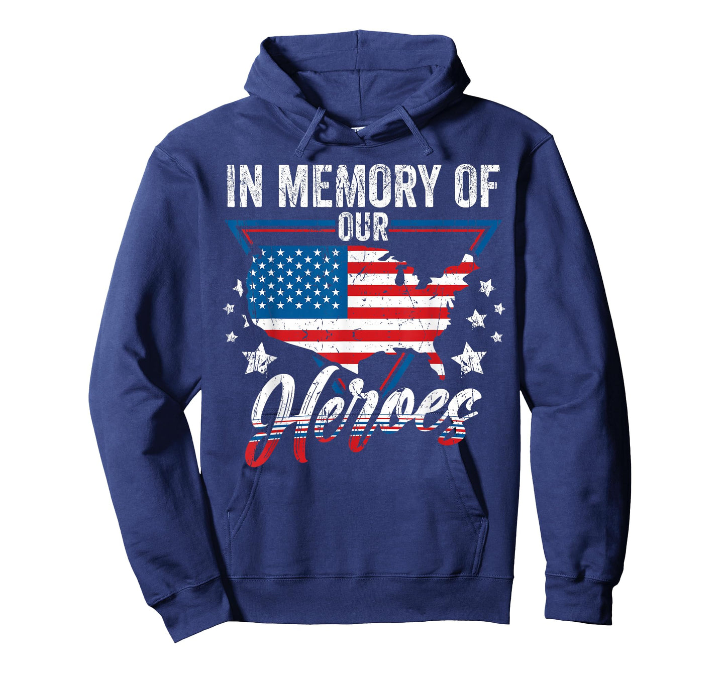 Memorial Day In Memory of Our Heroes USA Flag Veteran T-Shirt