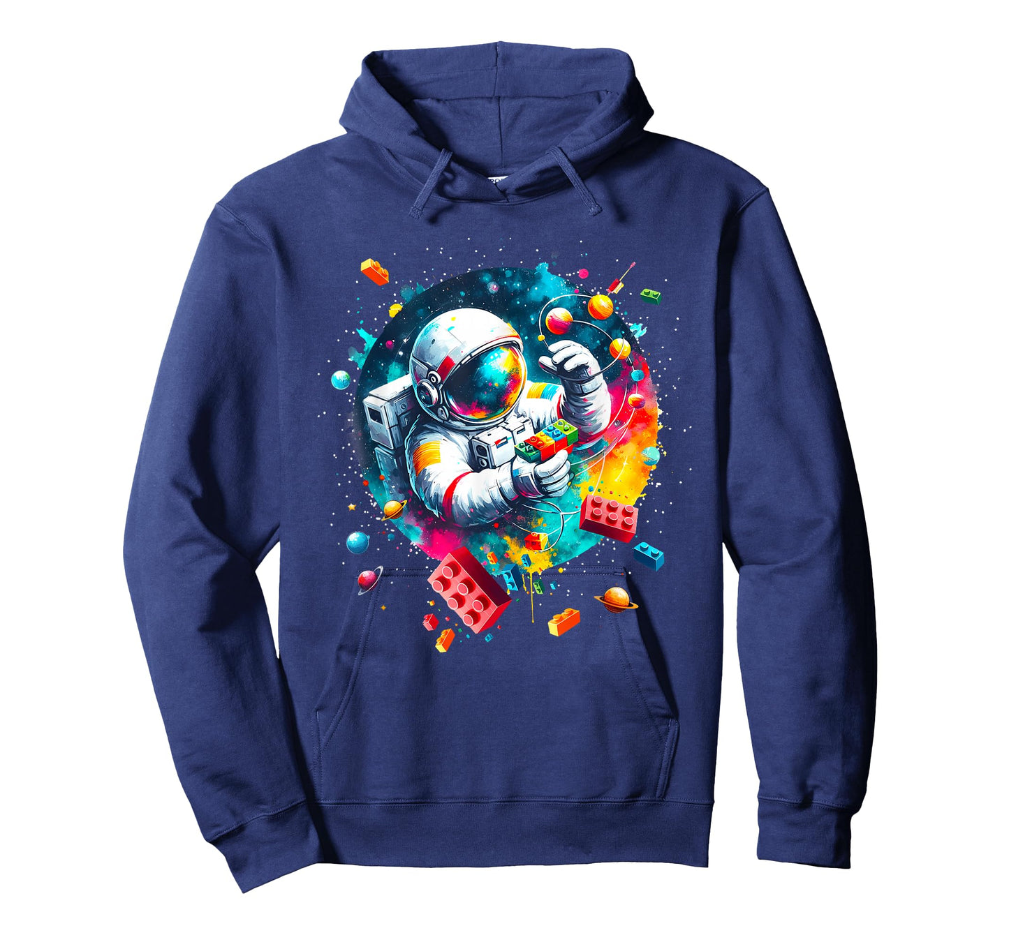 Space Astronaut Master Builder Funny Building Blocks Bricks T-Shirt