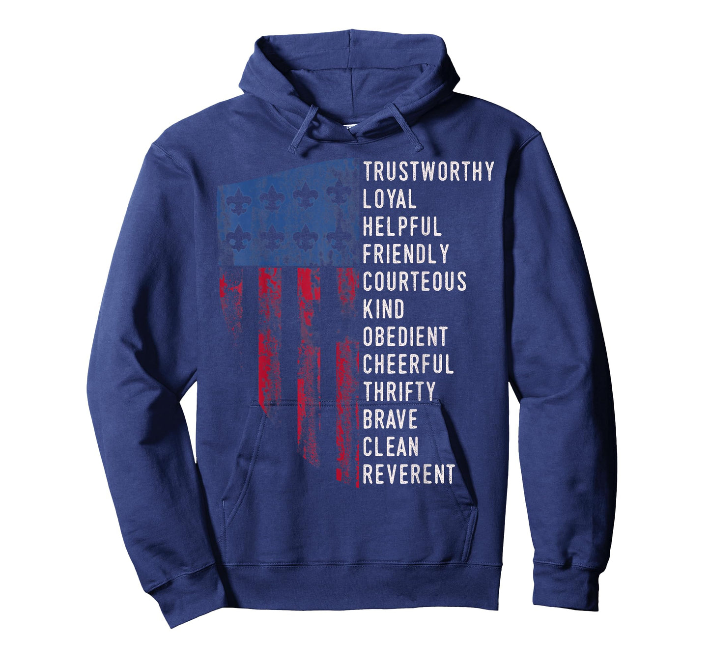 Vintage Scouting Gift | US America Flag Scouting Law T-Shirt