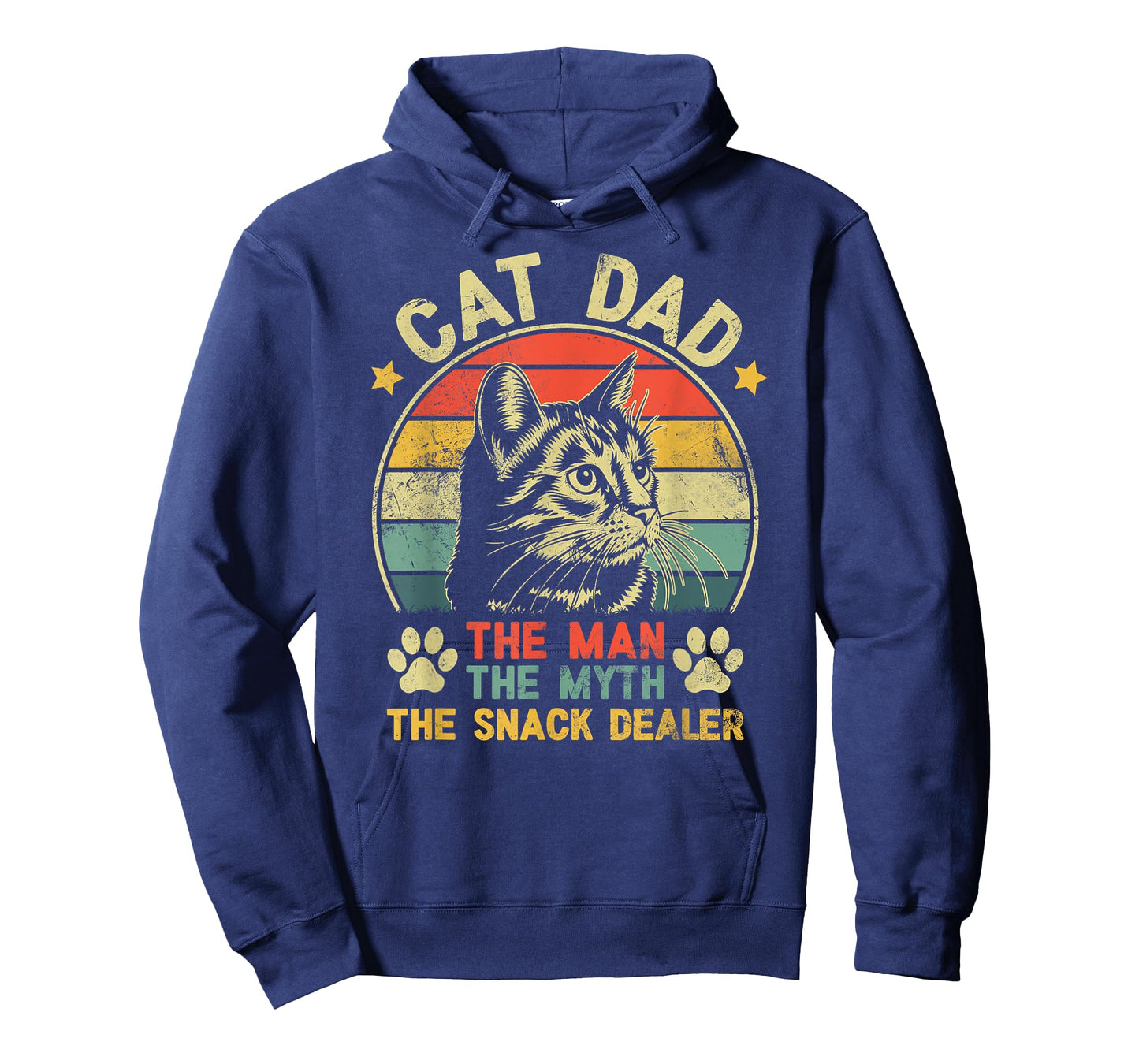Funny Cat Dad The Man Myth Snack Dealer Father Day Cat Dad T-Shirt