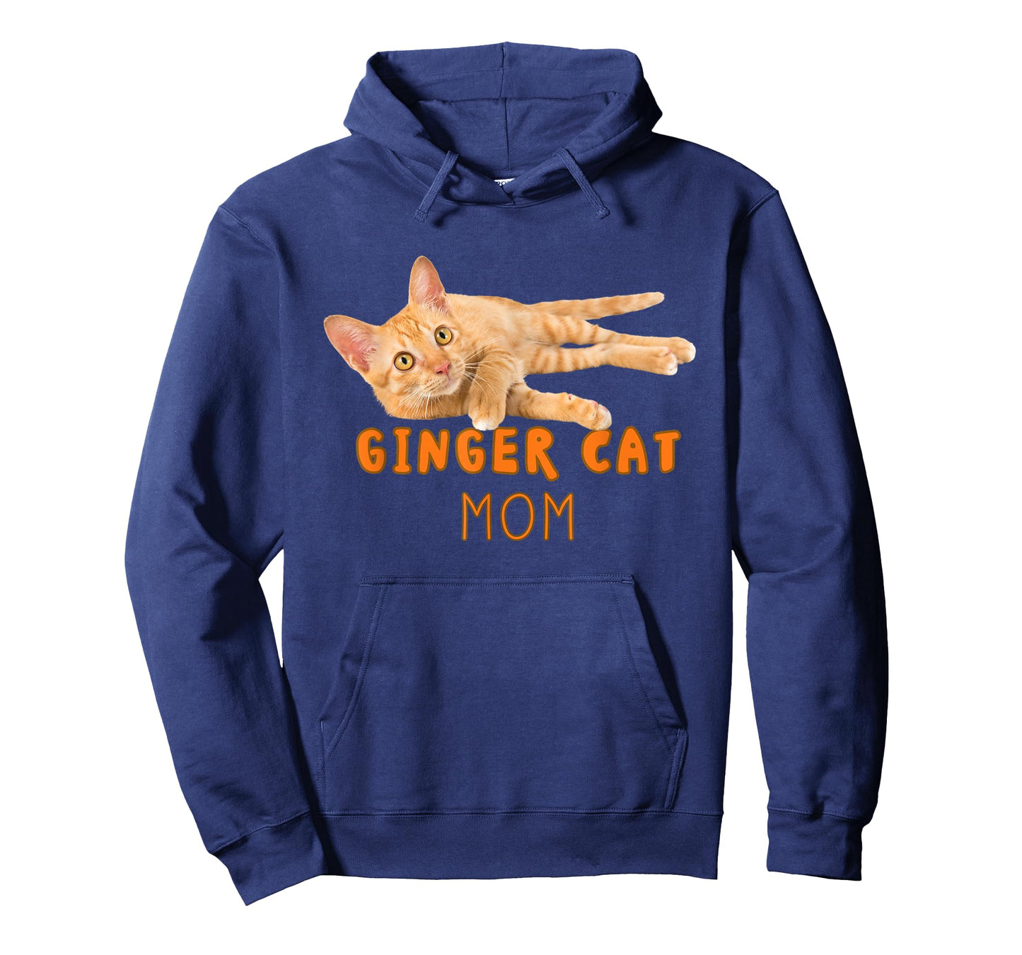 Ginger Cat Mom Funny Cute Lazy Orange Tabby Cat Lover T-Shirt